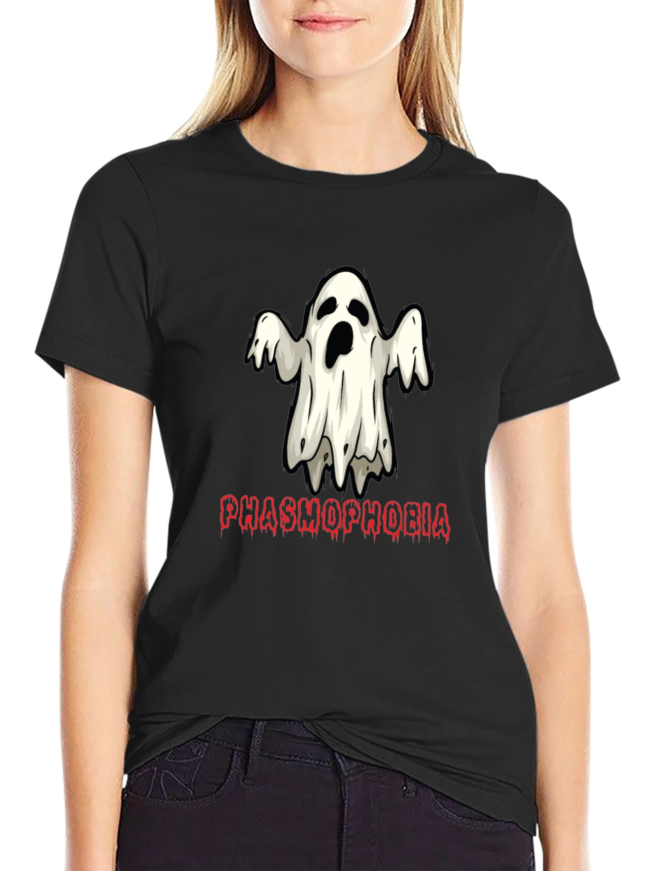 Phasmophobia Ghost Black T-Shirt