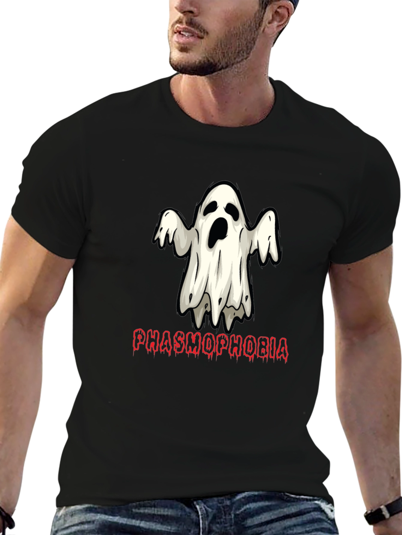 Phasmophobia Ghost Black T-Shirt
