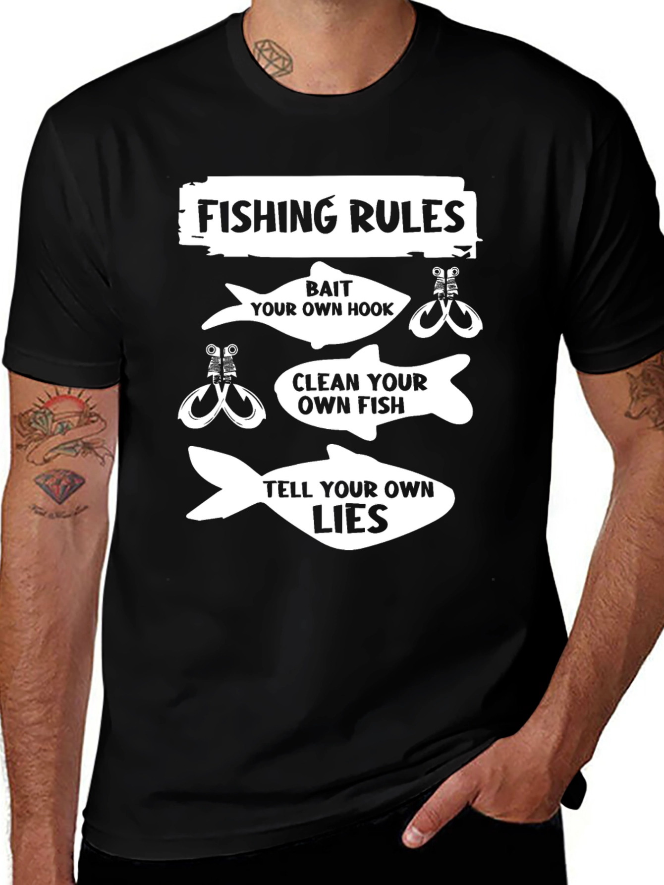 Fishing Rules Graphic T-Shirt
