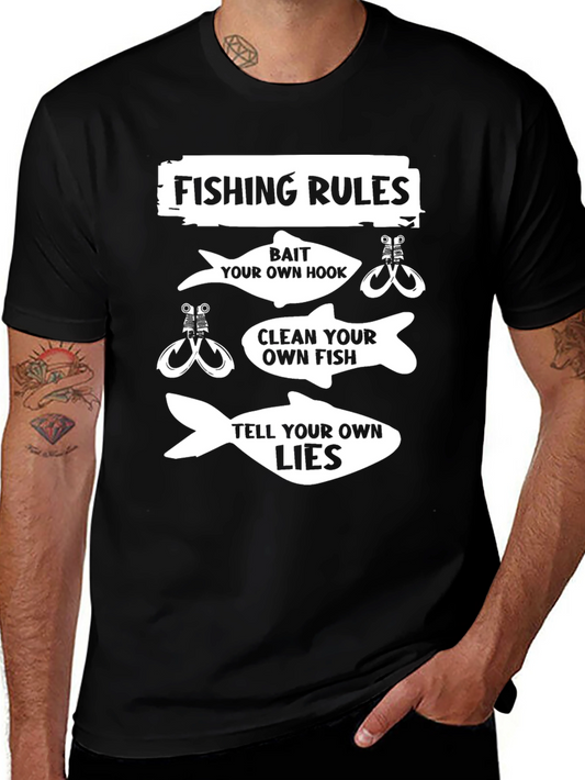 Fishing Rules Graphic T-Shirt