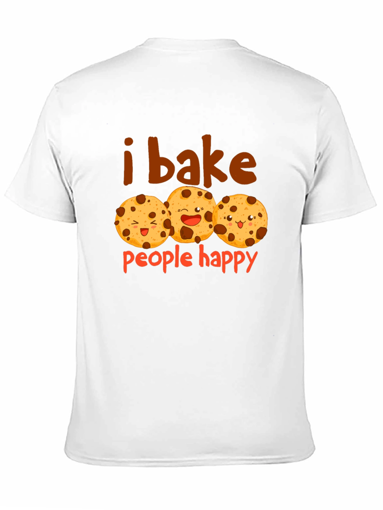 I Bake People Happy T-Shirt - Cute Cookie Design