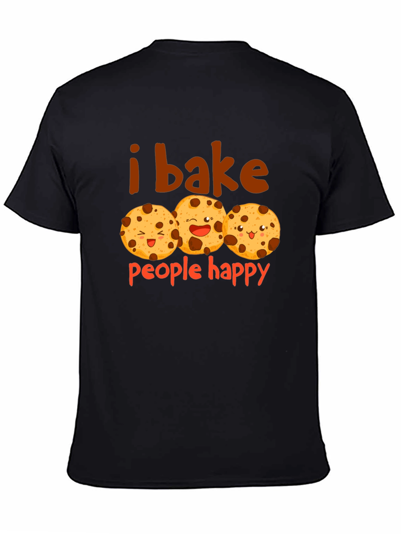 I Bake People Happy T-Shirt - Cute Cookie Design