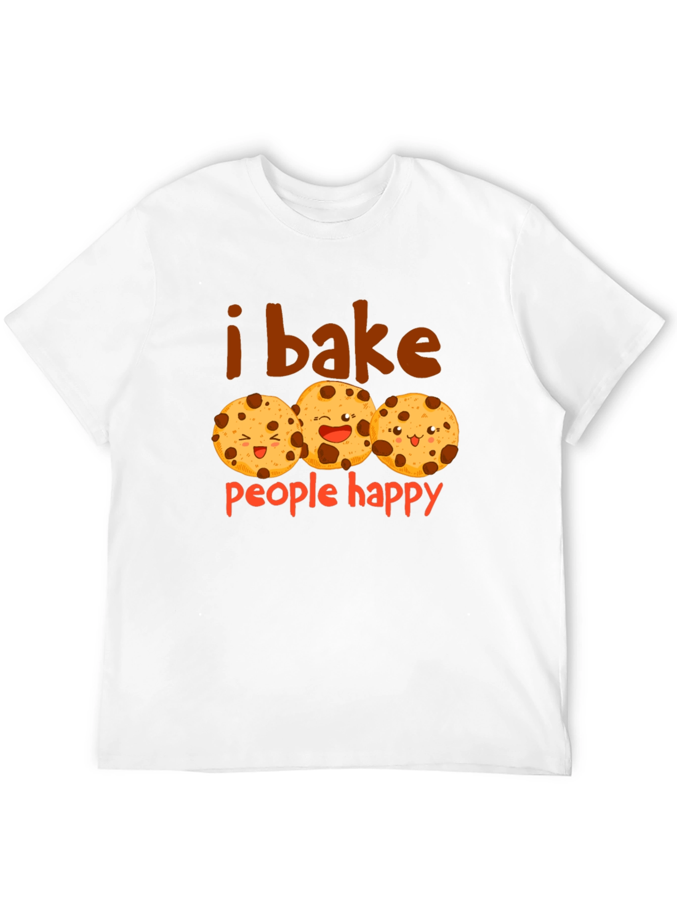 I Bake People Happy T-Shirt - Cute Cookie Design