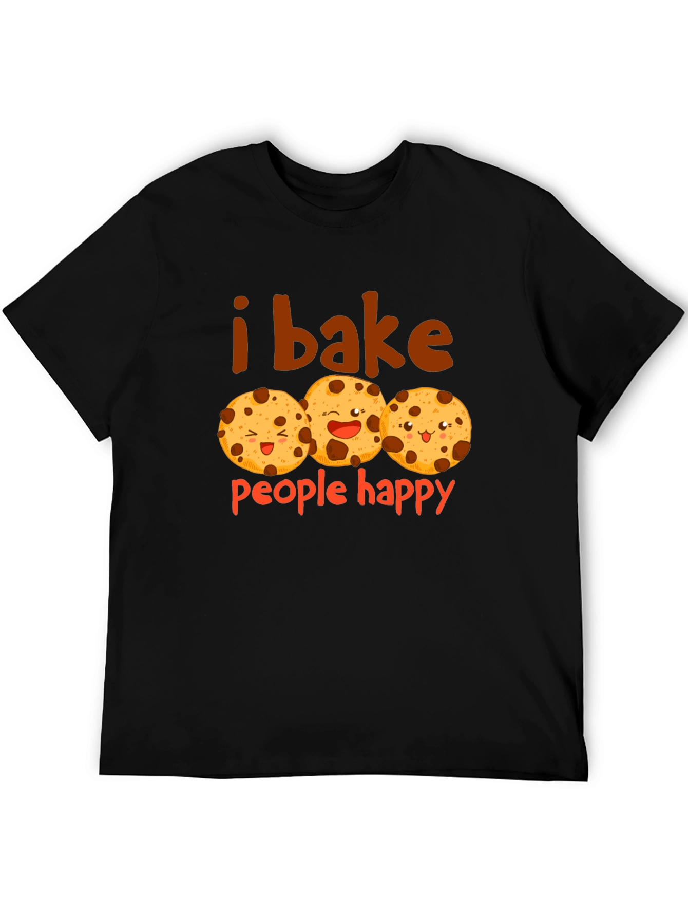 I Bake People Happy T-Shirt - Cute Cookie Design