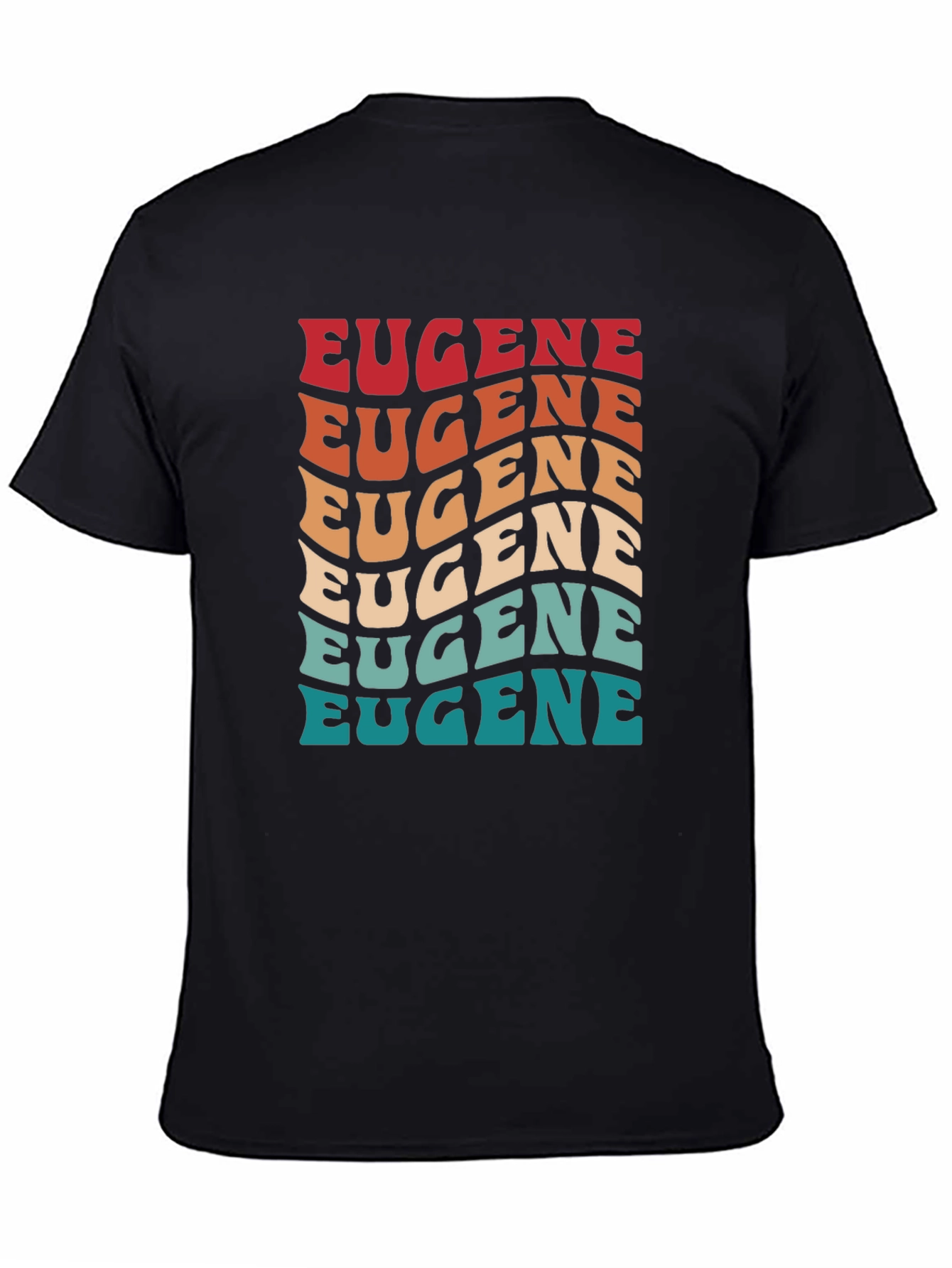 Retro Eugene T-Shirt - Cool Wavy Text Design