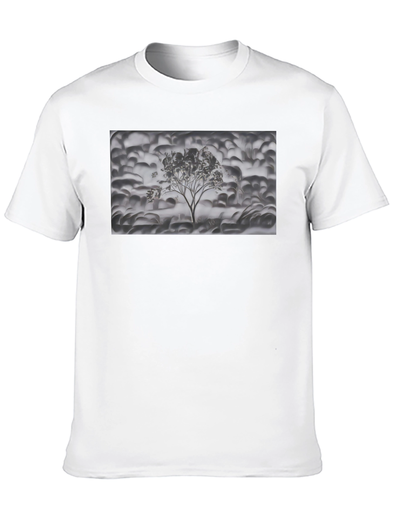 Monochrome Tree Graphic Tee - Stylish Casual Wear