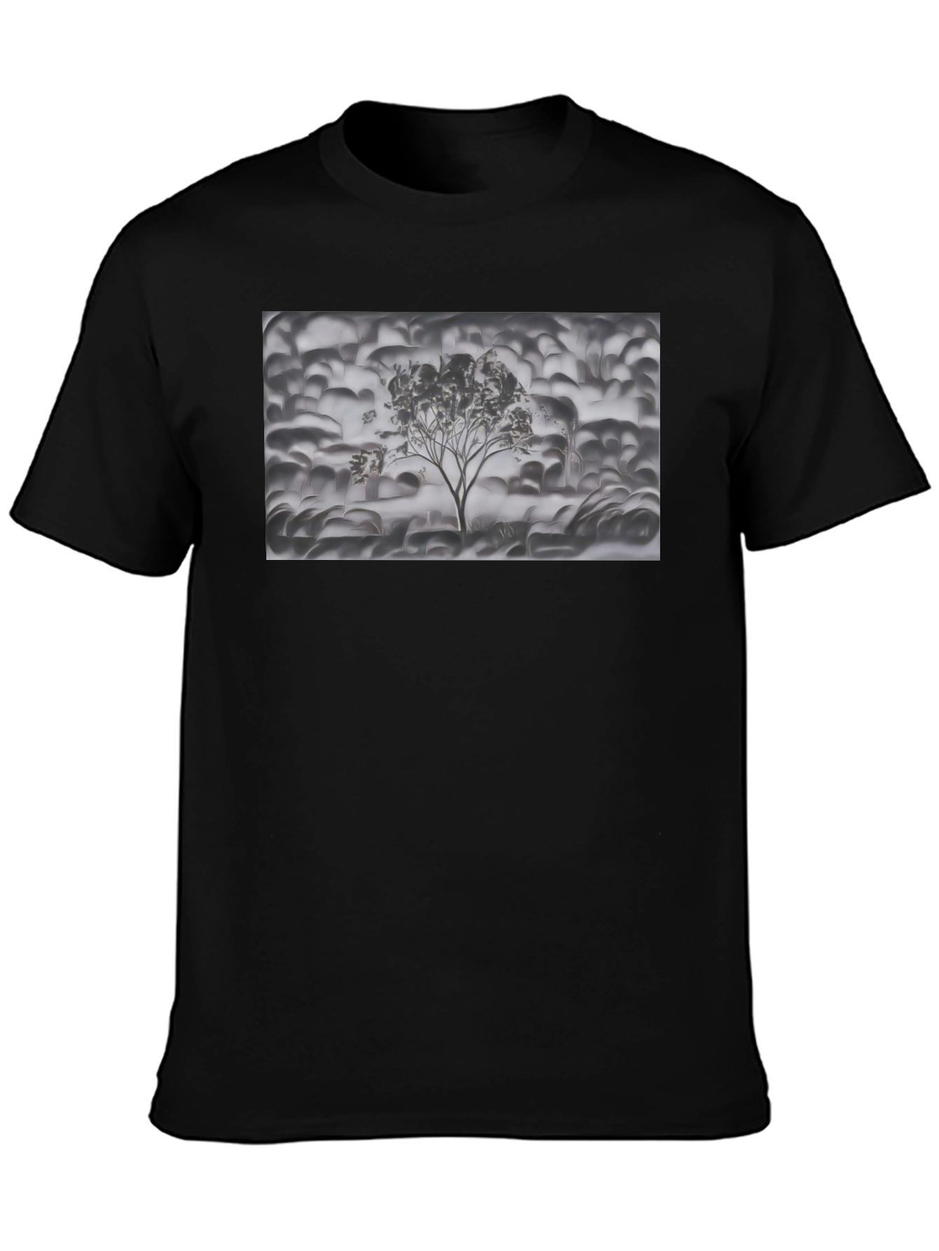 Monochrome Tree Graphic Tee - Stylish Casual Wear