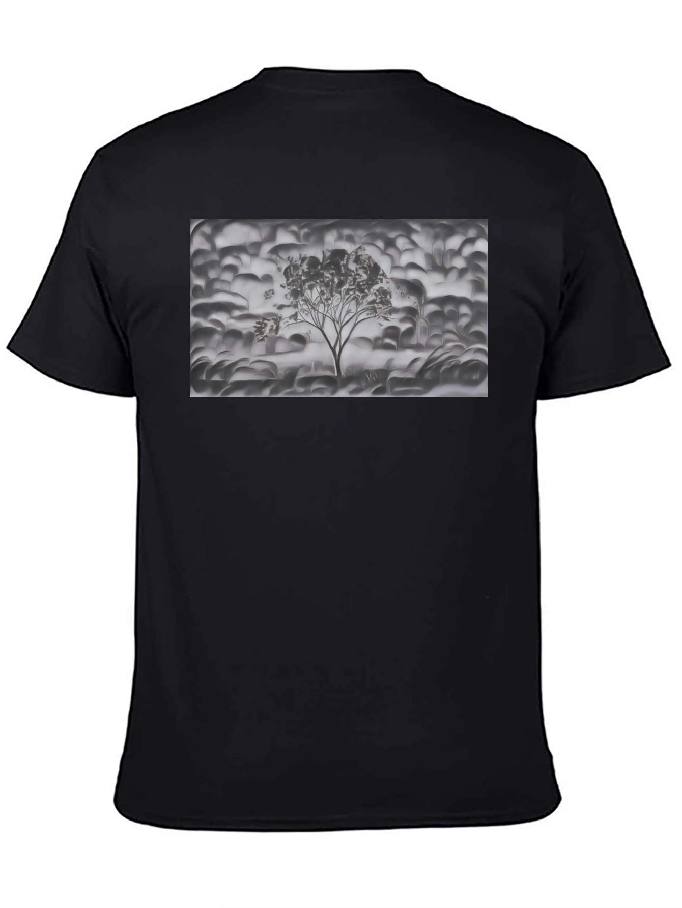 Monochrome Tree Graphic Tee - Stylish Casual Wear