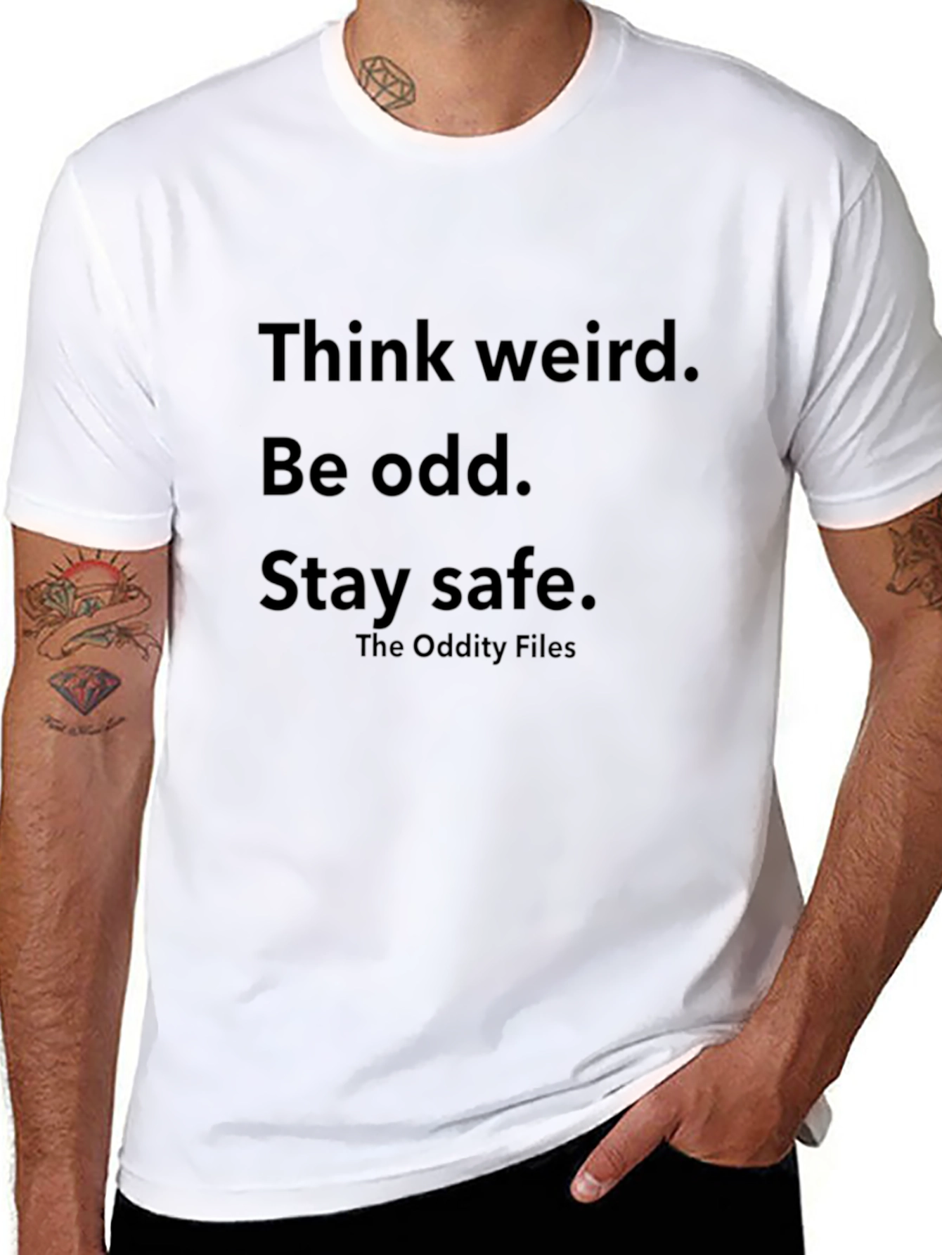 Think Weird Tee - The Oddity Files Graphic T-Shirt