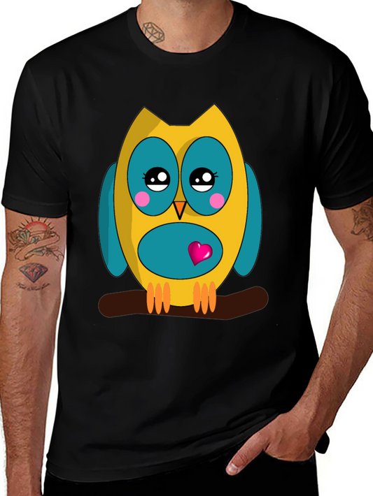 Cute Owl Graphic Tee - Soft Cotton Comfort