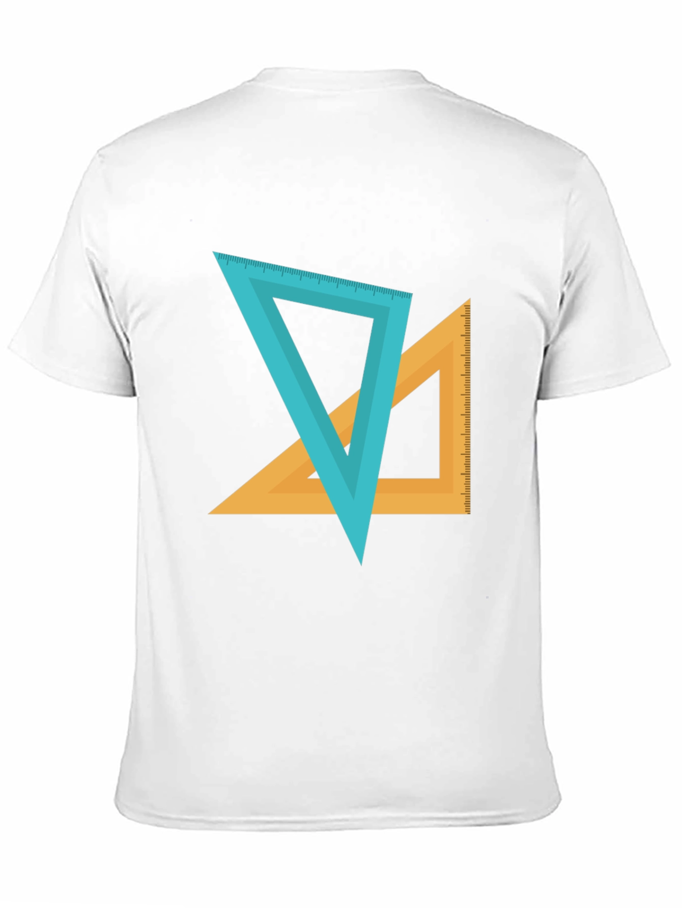 Geometric Triangles Graphic Tee - Black Cotton Blend Shirt