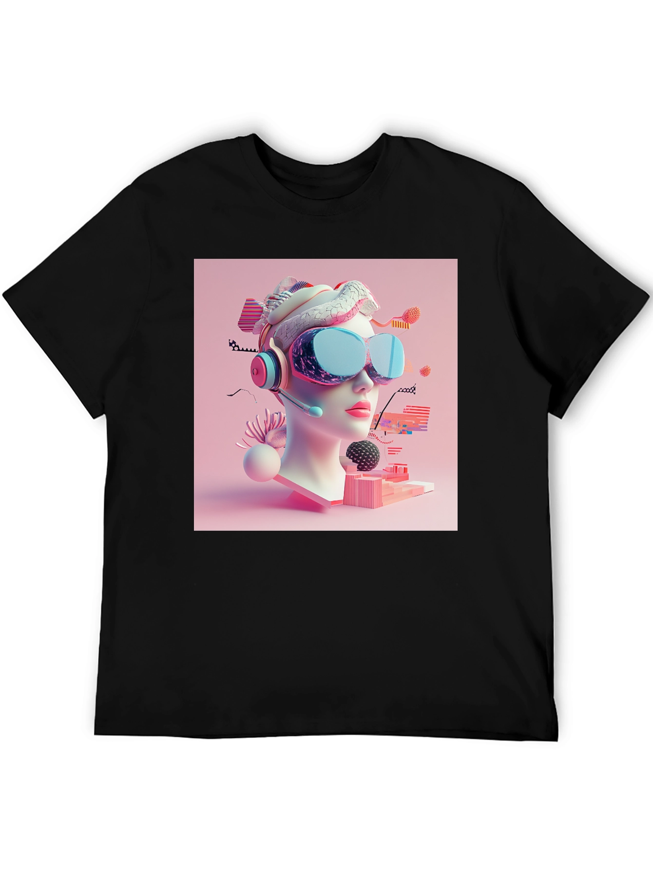 VR Headset Graphic Tee - Unisex Black T-Shirt