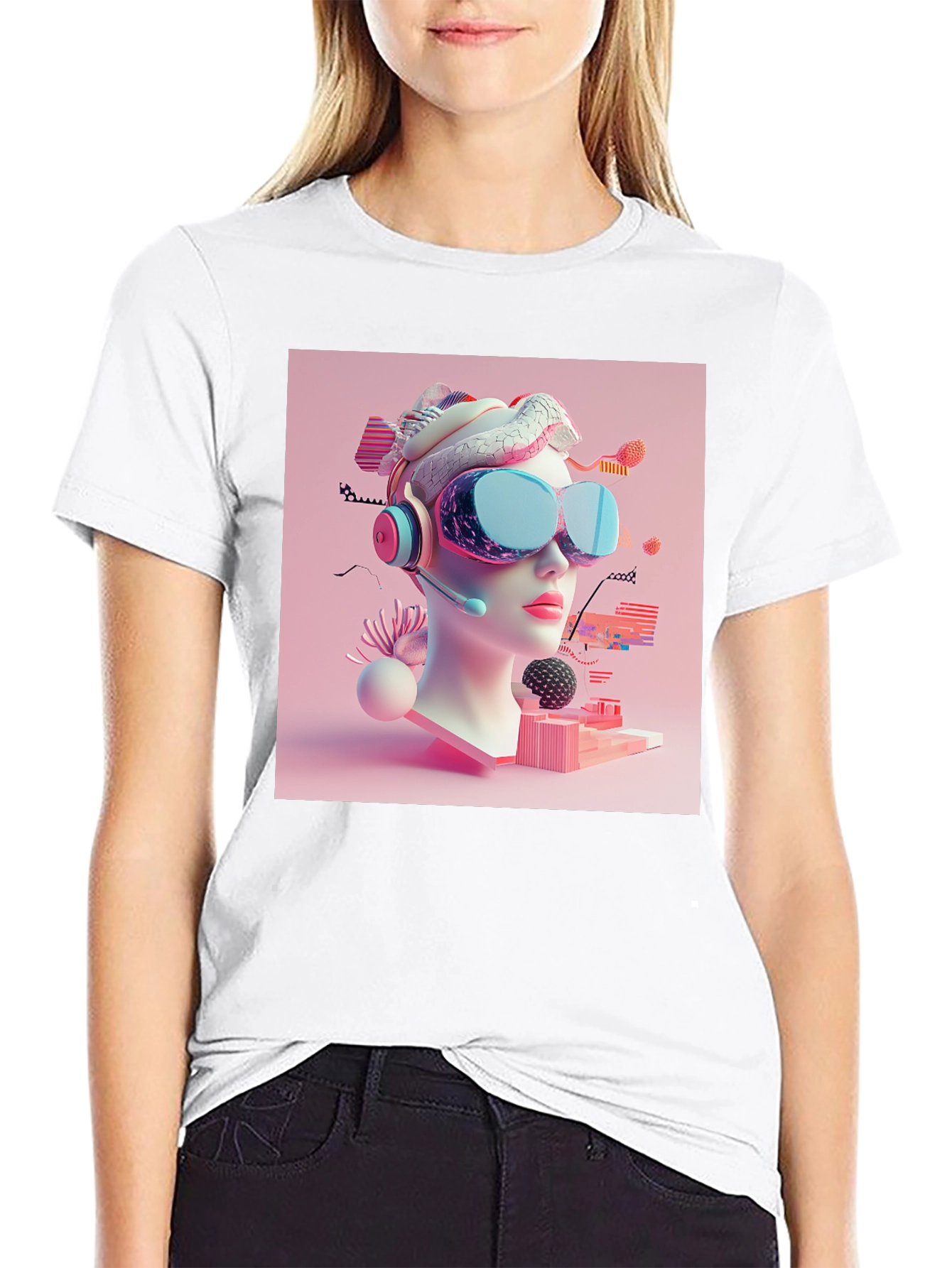 VR Headset Graphic Tee - Unisex Black T-Shirt