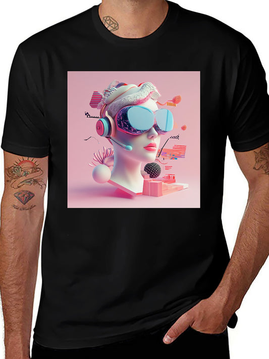 VR Headset Graphic Tee - Unisex Black T-Shirt