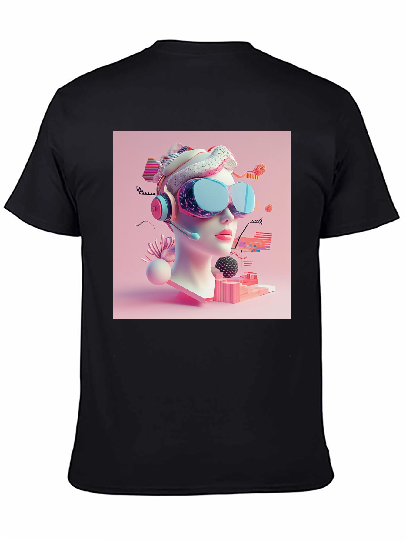 VR Headset Graphic Tee - Unisex Black T-Shirt