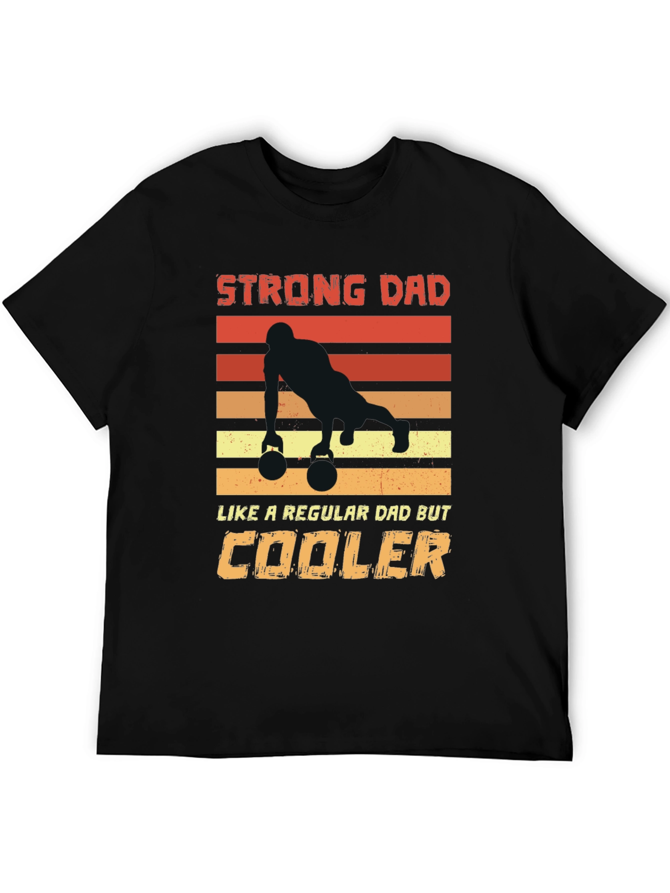 Strong Dad Kettlebell Push Up Graphic Tee
