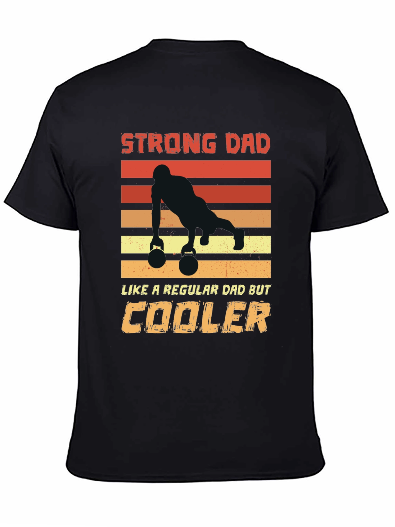Strong Dad Kettlebell Push Up Graphic Tee