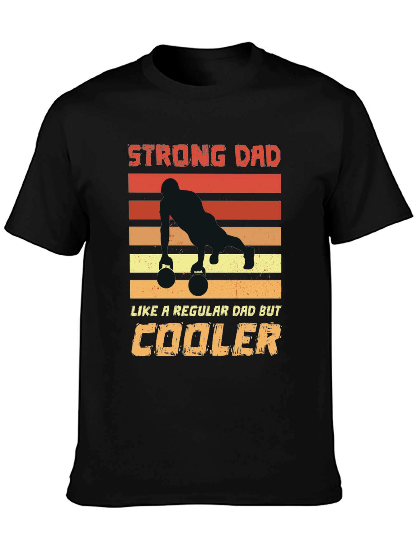 Strong Dad Kettlebell Push Up Graphic Tee