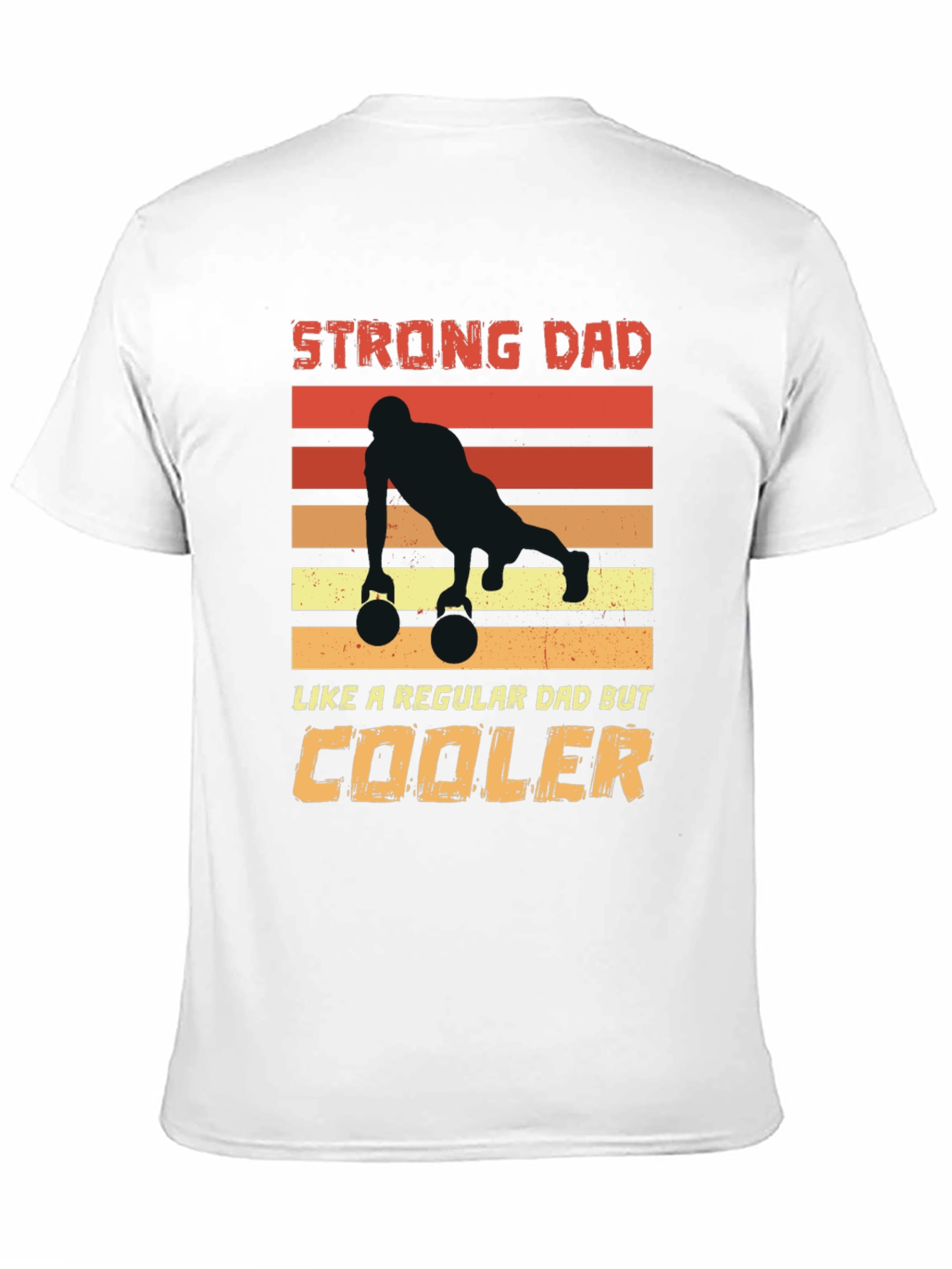 Strong Dad Kettlebell Push Up Graphic Tee