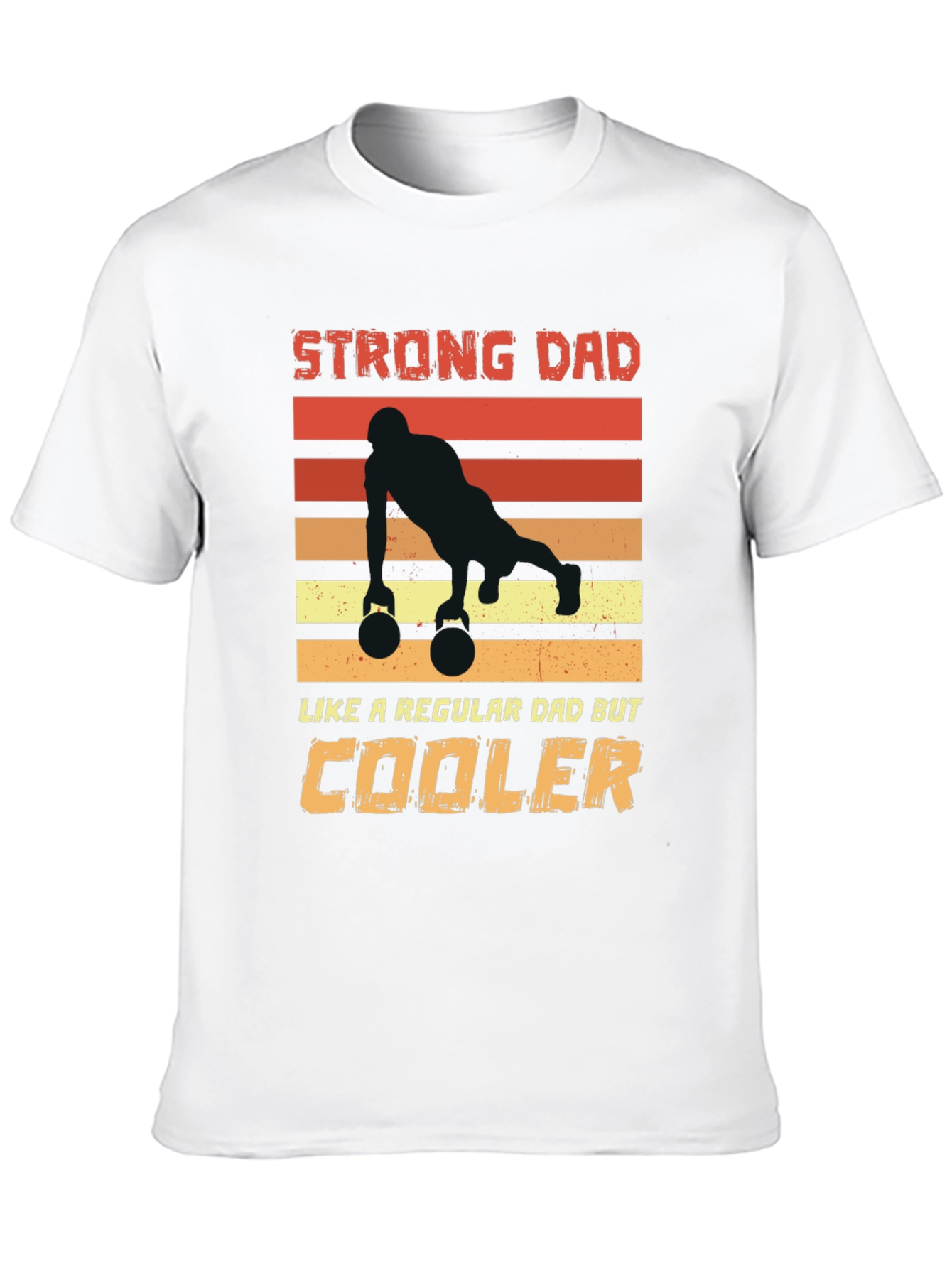 Strong Dad Kettlebell Push Up Graphic Tee