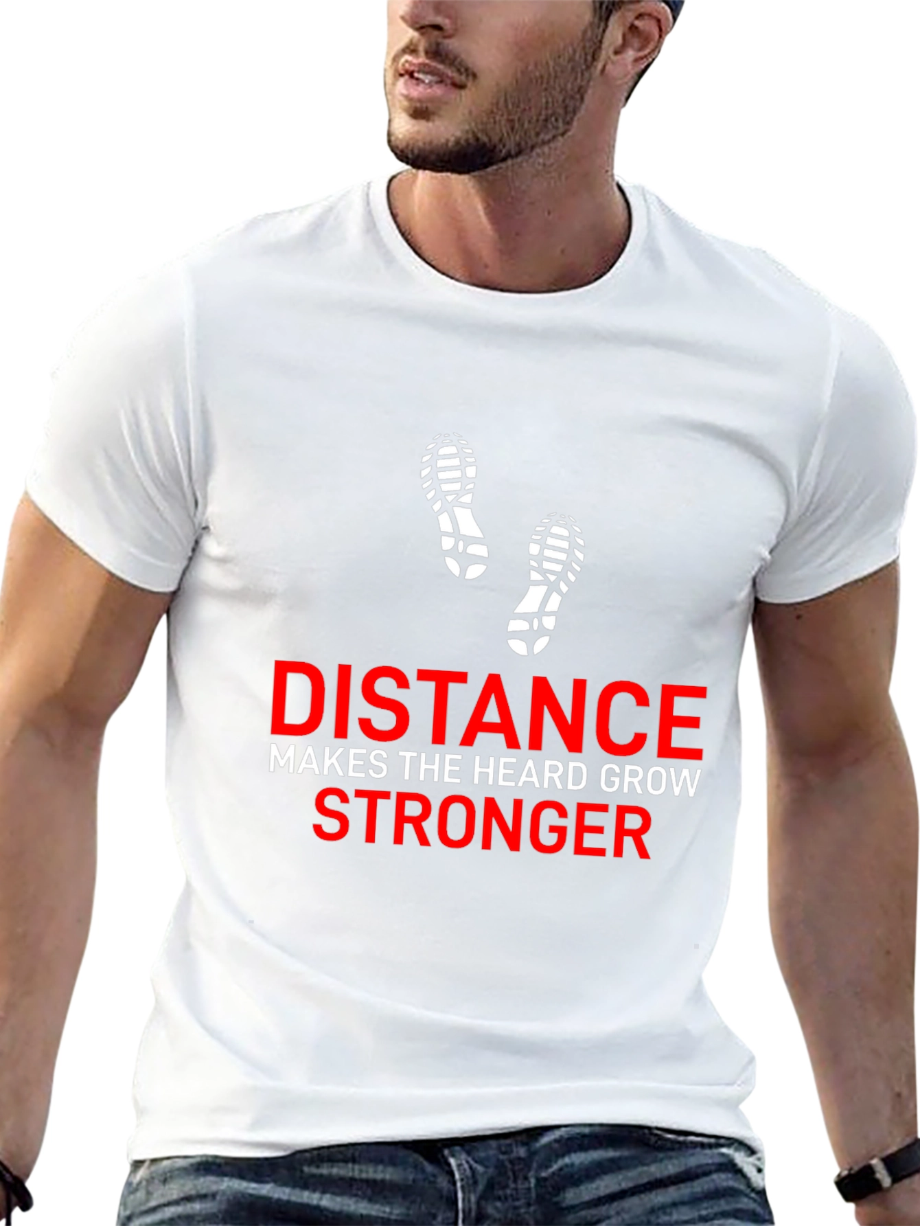 Distance Makes the Heard Grow Stronger Black T-Shirt