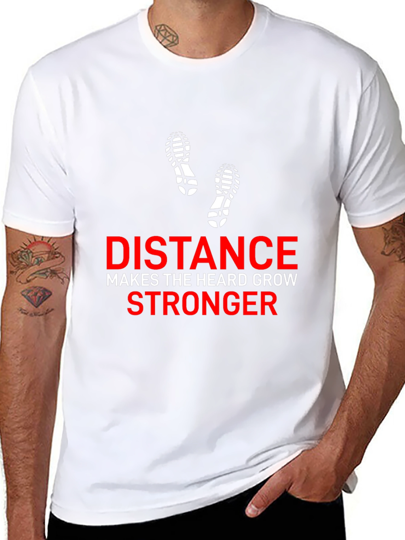 Distance Makes the Heard Grow Stronger Black T-Shirt