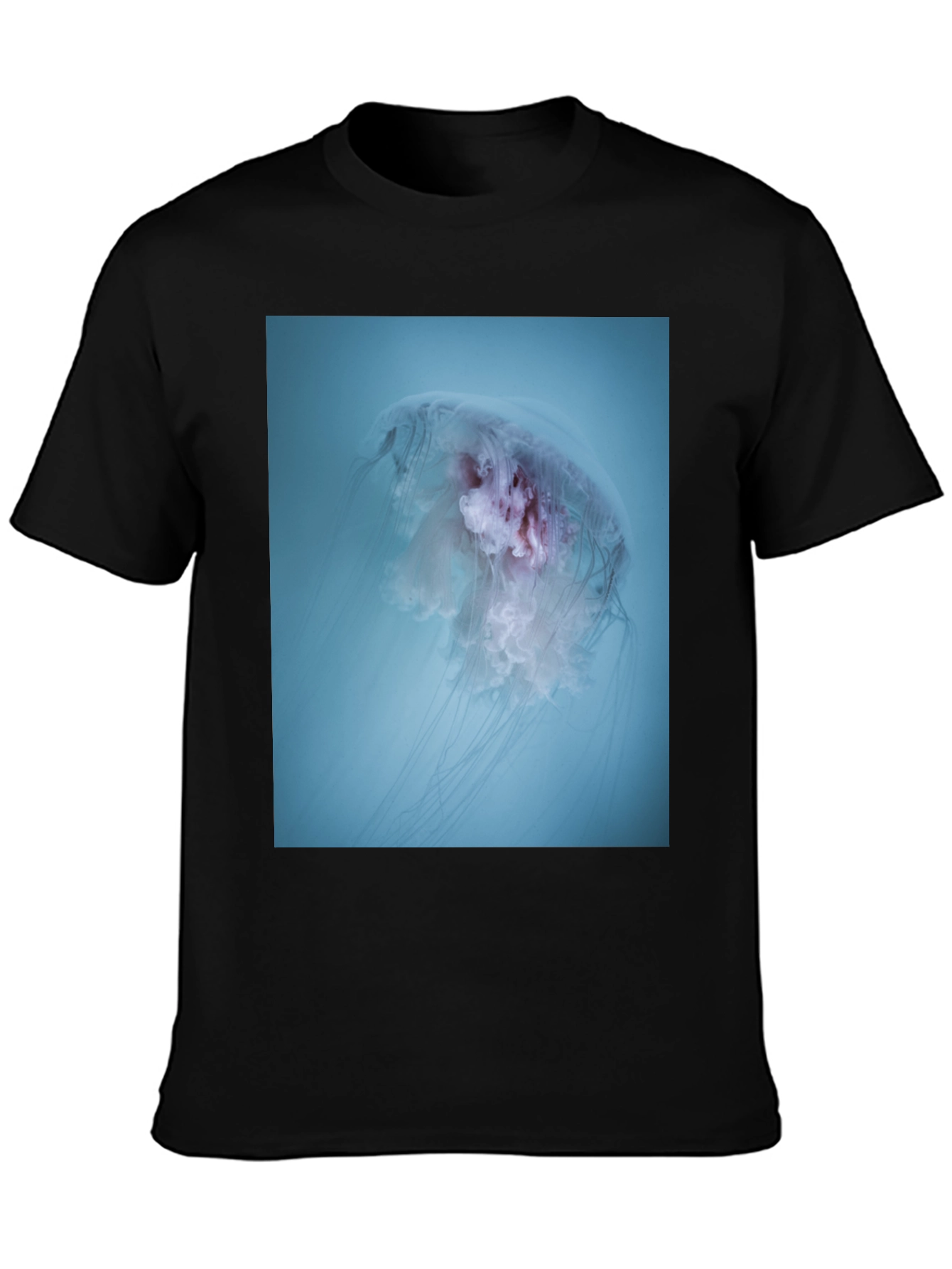 Jellyfish Graphic Tee - Black Cotton Blend
