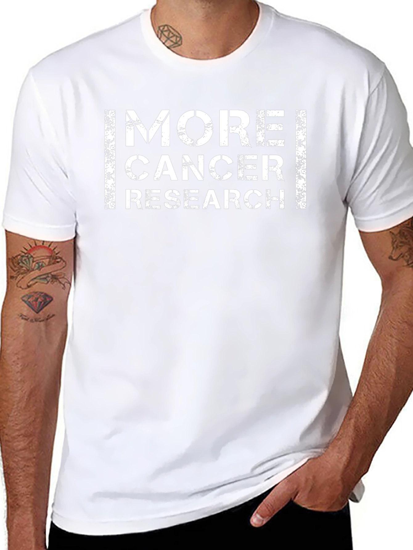More Cancer Research Black Graphic T-Shirt