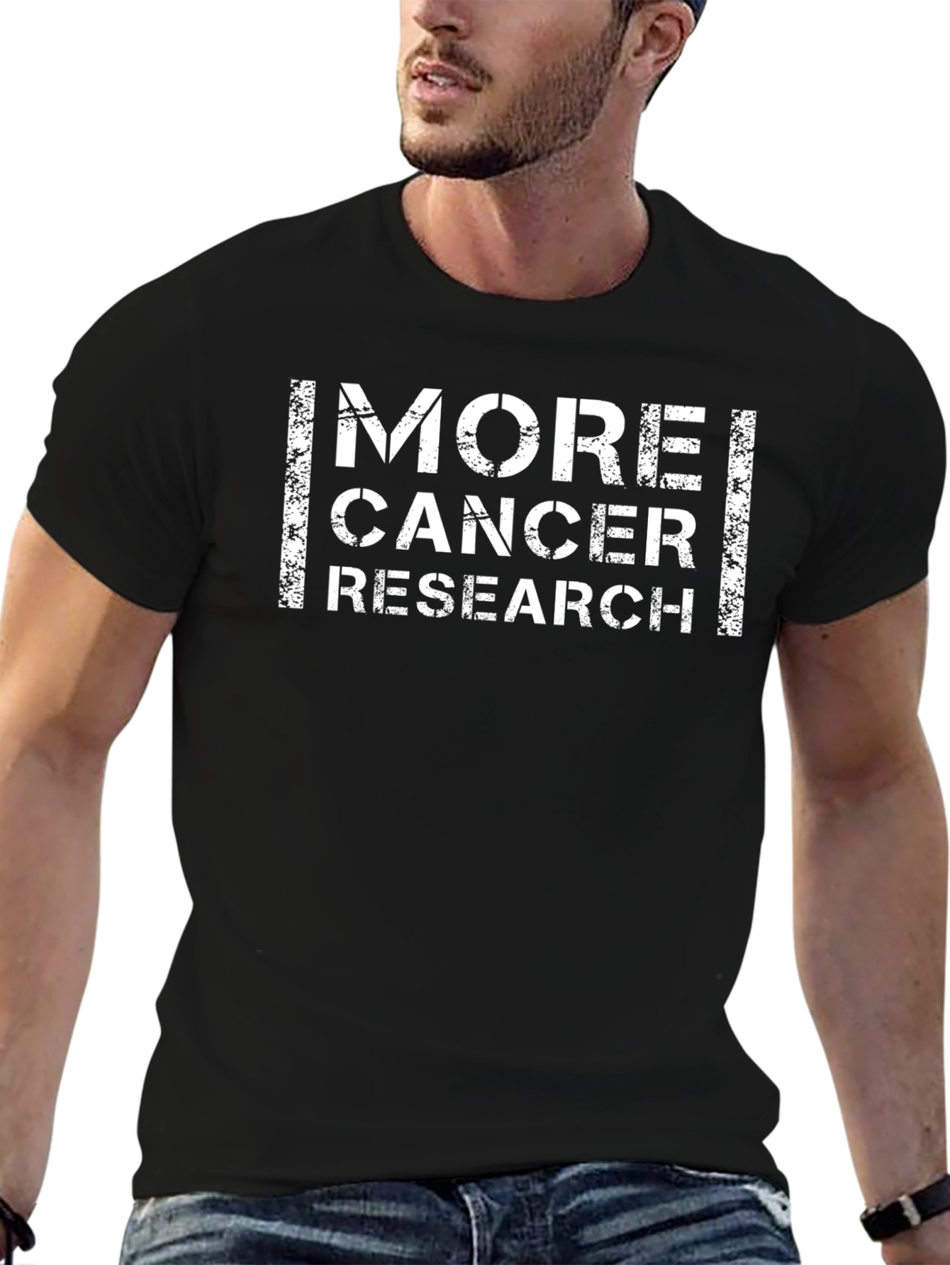 More Cancer Research Black Graphic T-Shirt