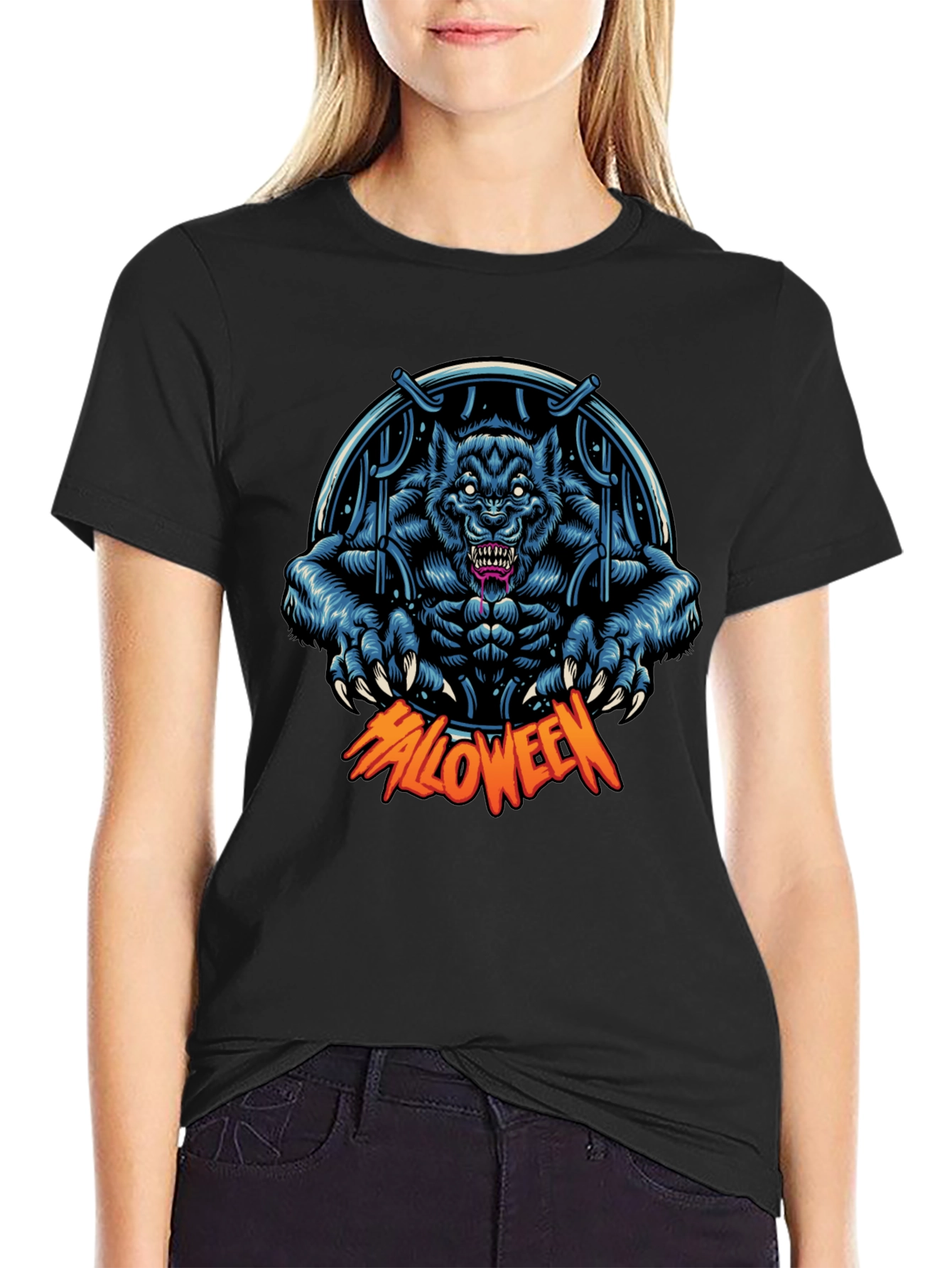 Halloween Werewolf T-Shirt - Spooky Season Apparel