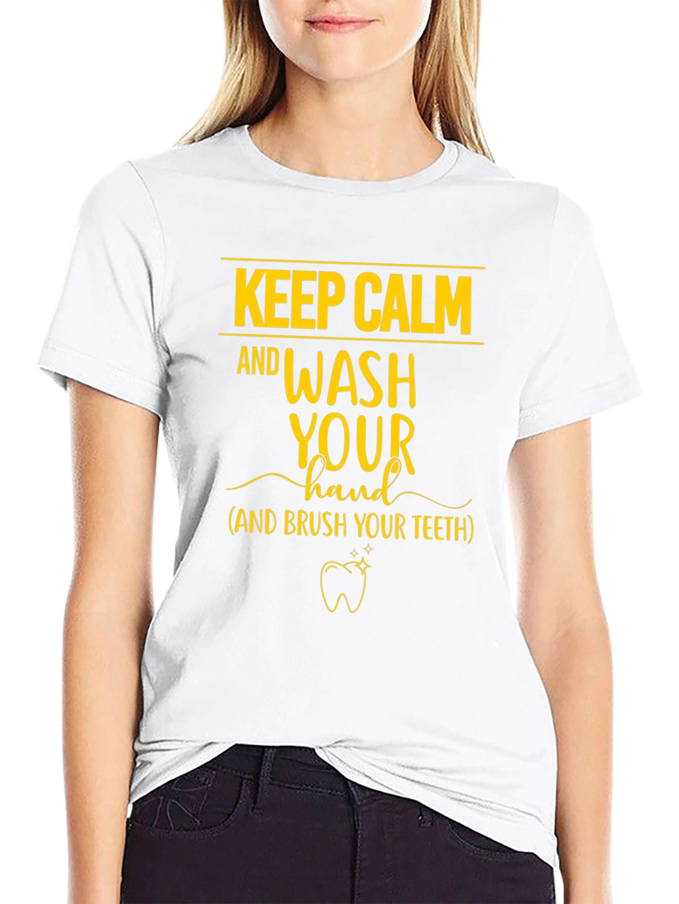 Keep Calm Wash Hand Brush Teeth T-Shirt