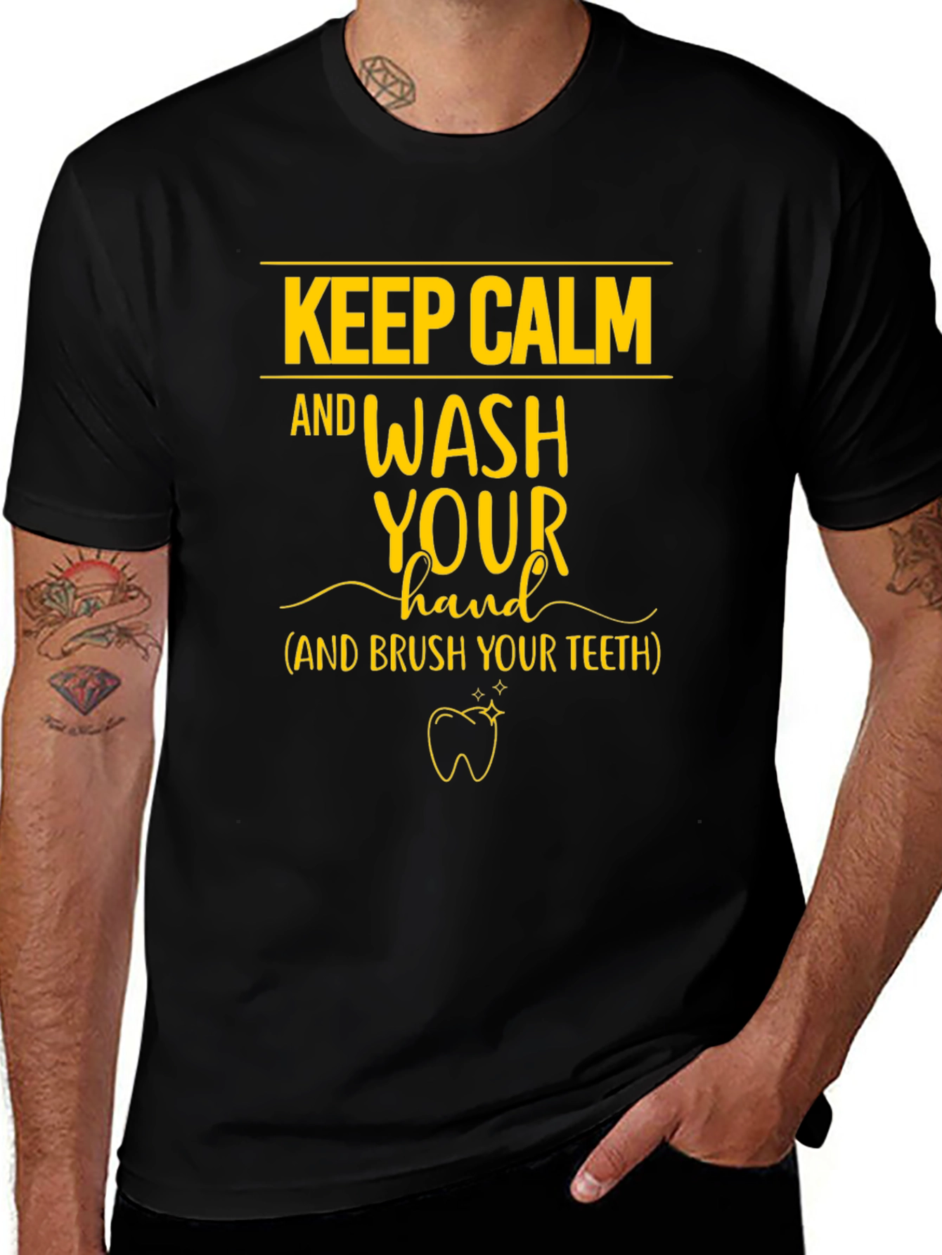 Keep Calm Wash Hand Brush Teeth T-Shirt