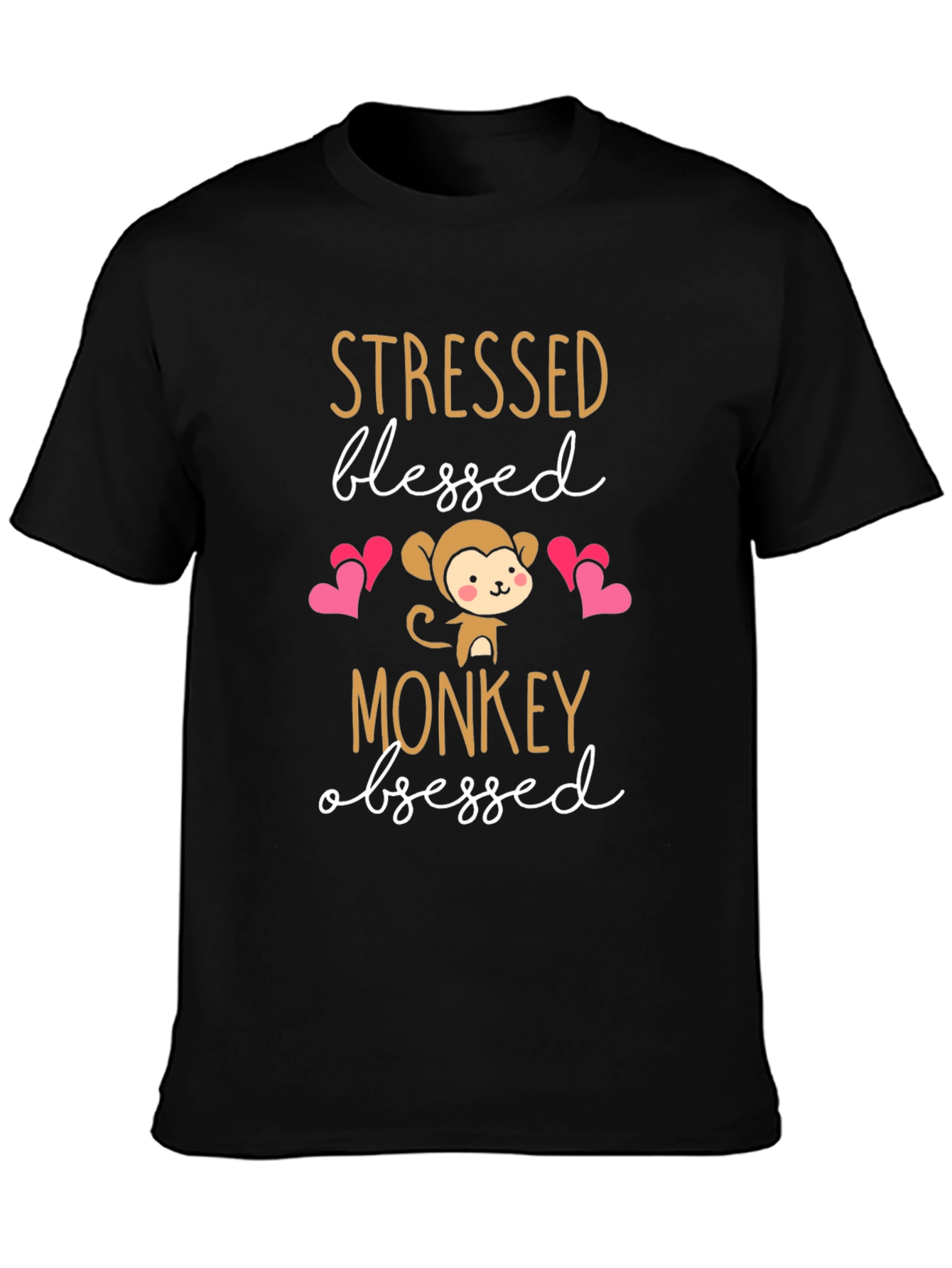 Stressed Blessed Monkey Obsessed T-Shirt