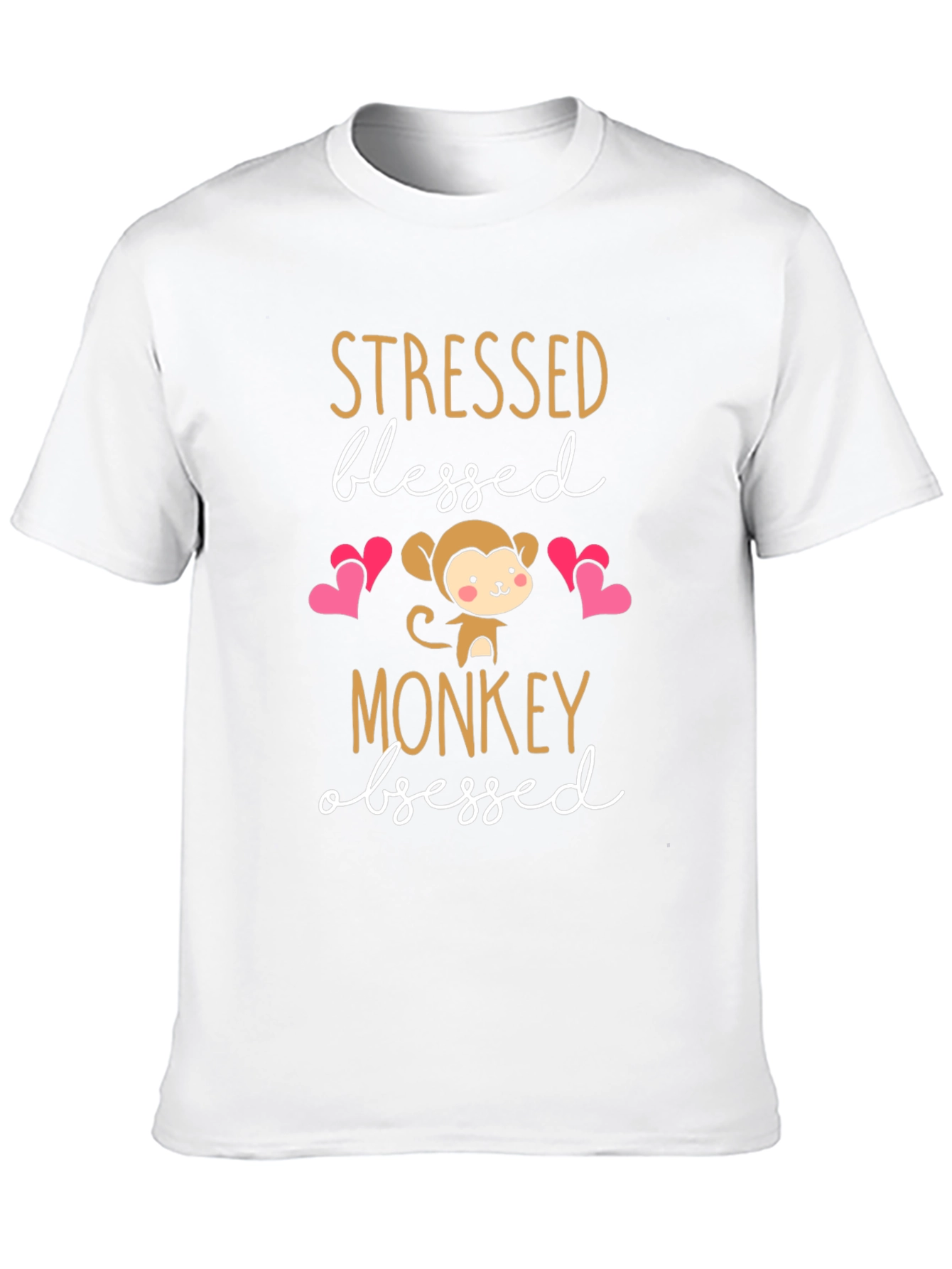 Stressed Blessed Monkey Obsessed T-Shirt