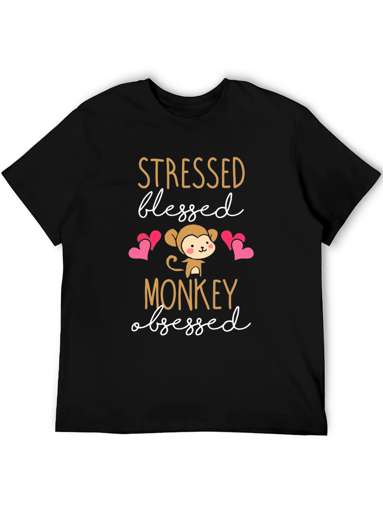 Stressed Blessed Monkey Obsessed T-Shirt