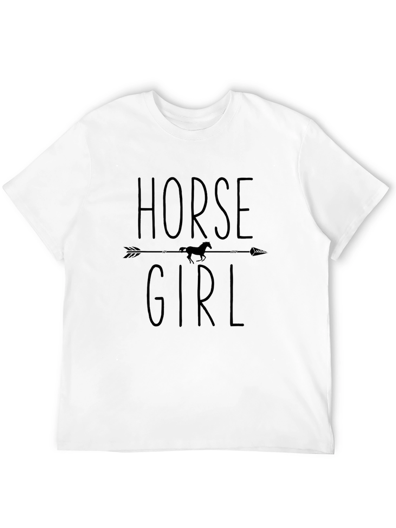 Horse Girl Graphic Tee - Black Cotton T-Shirt