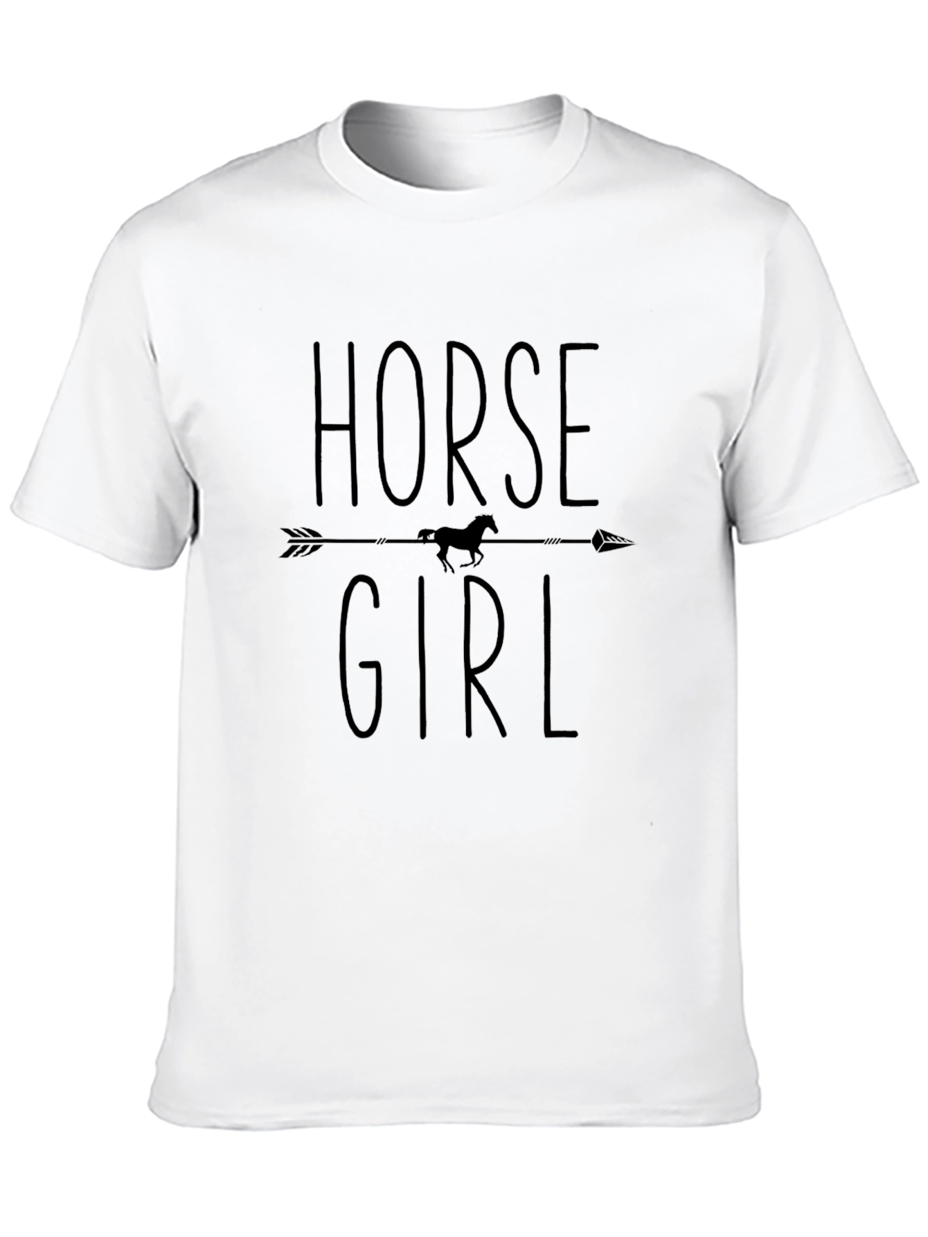 Horse Girl Graphic Tee - Black Cotton T-Shirt