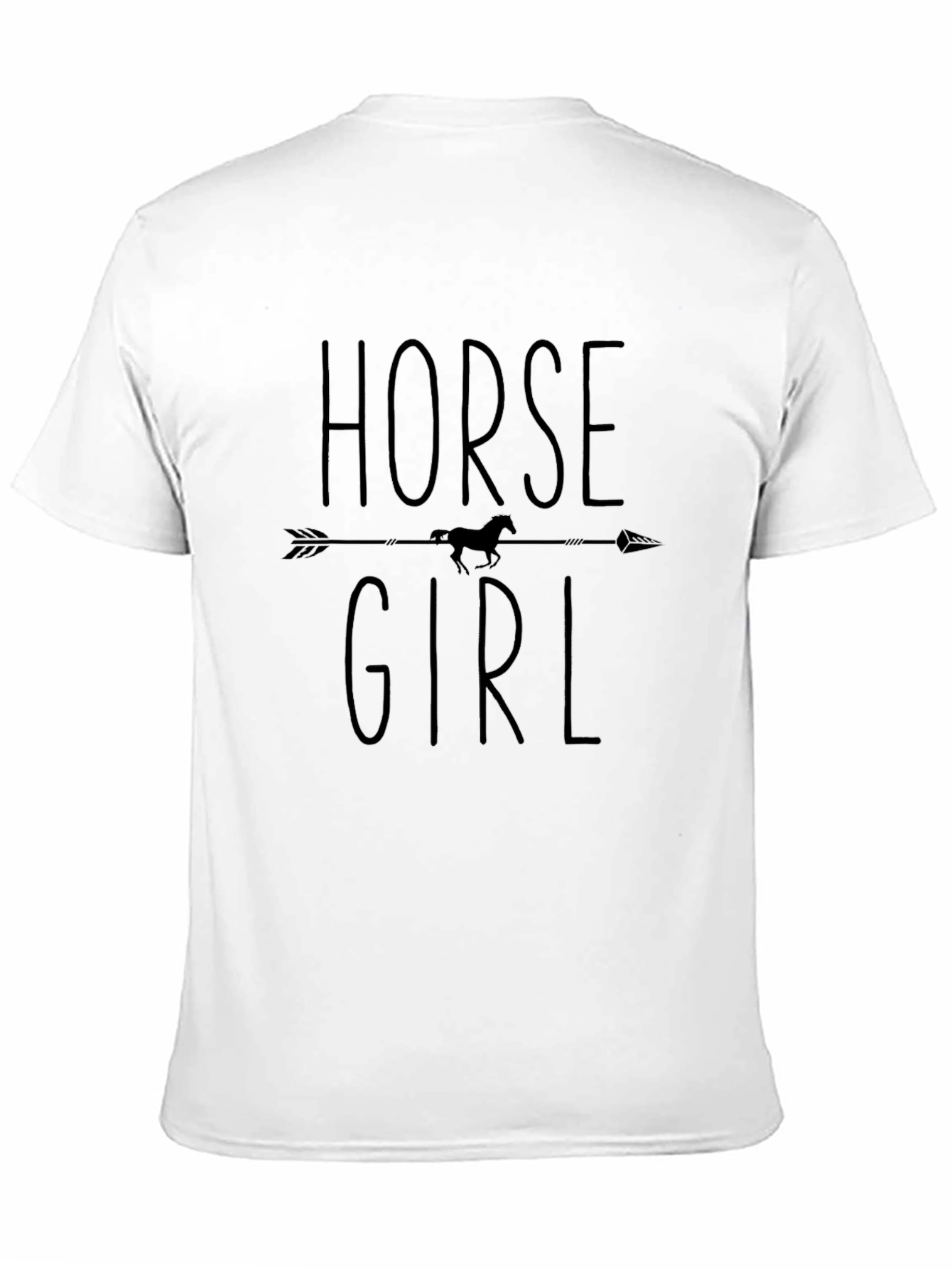 Horse Girl Graphic Tee - Black Cotton T-Shirt