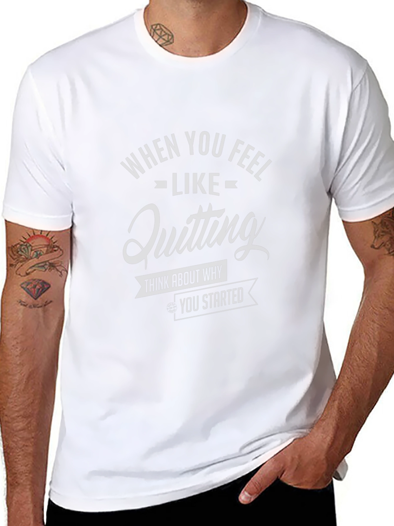 Motivational Tee: When You Feel Like Quitting T-Shirt