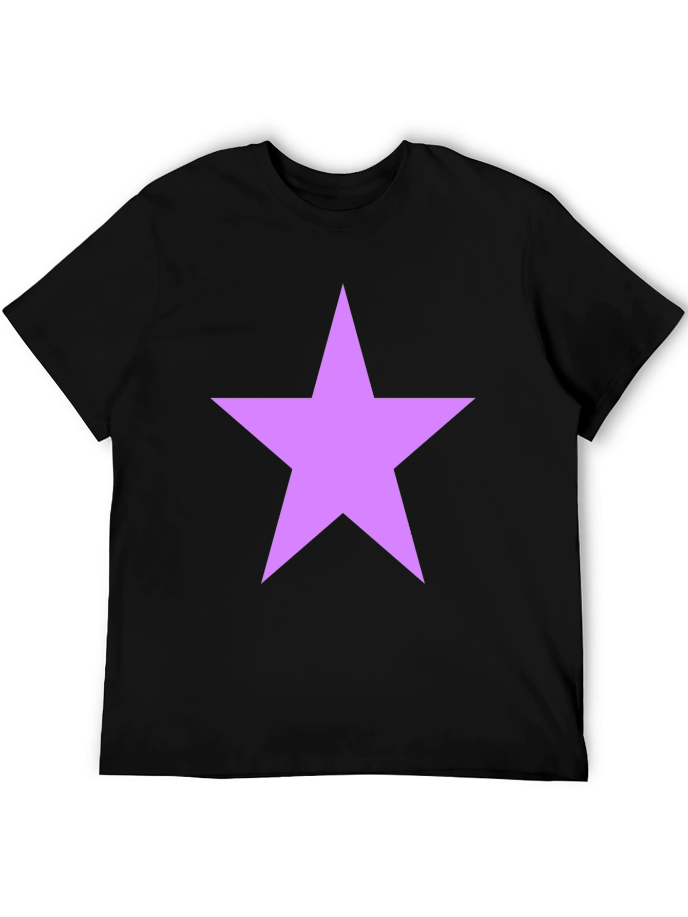 Star Graphic Tee - Black Cotton Blend Shirt