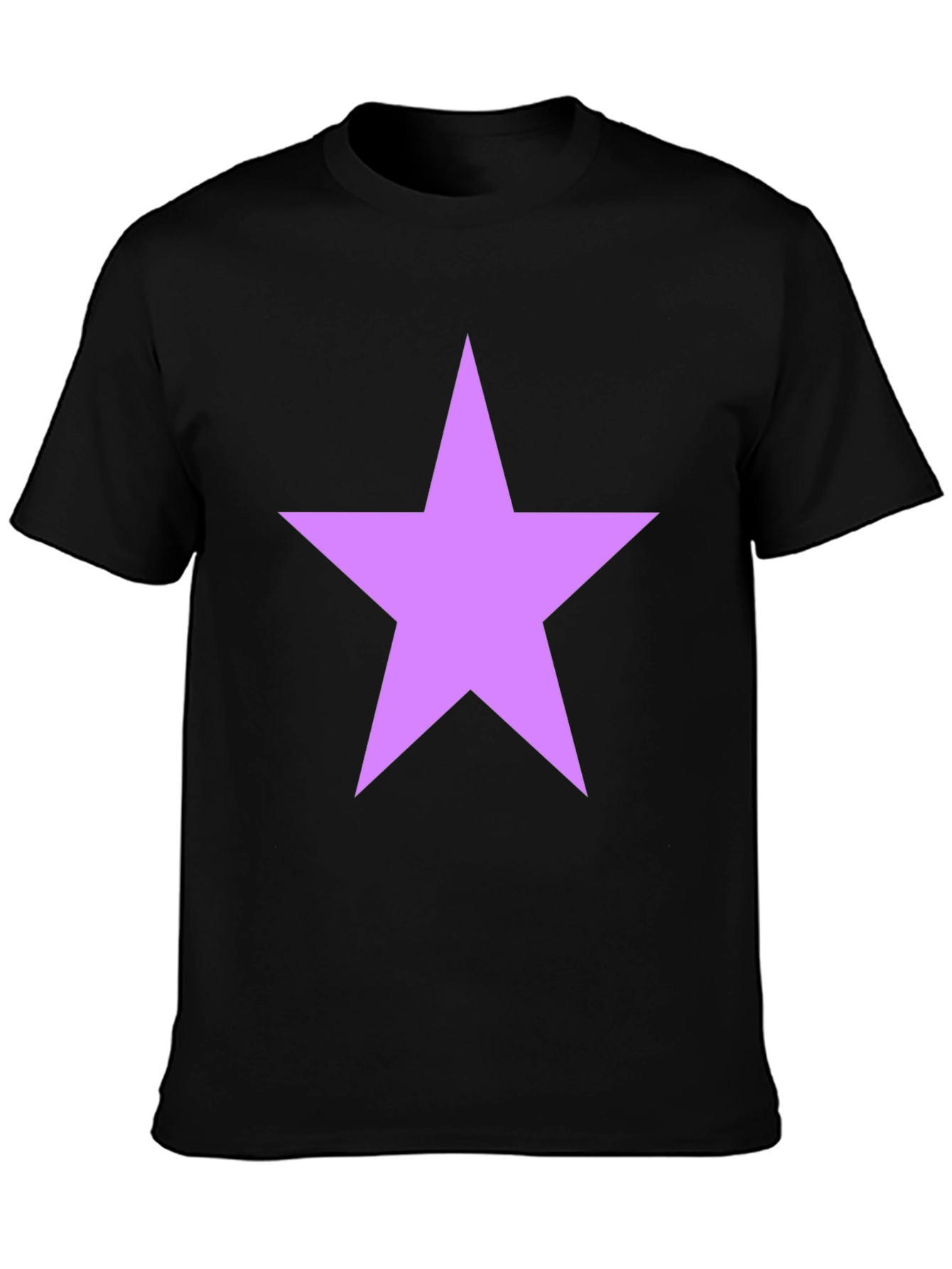 Star Graphic Tee - Black Cotton Blend Shirt