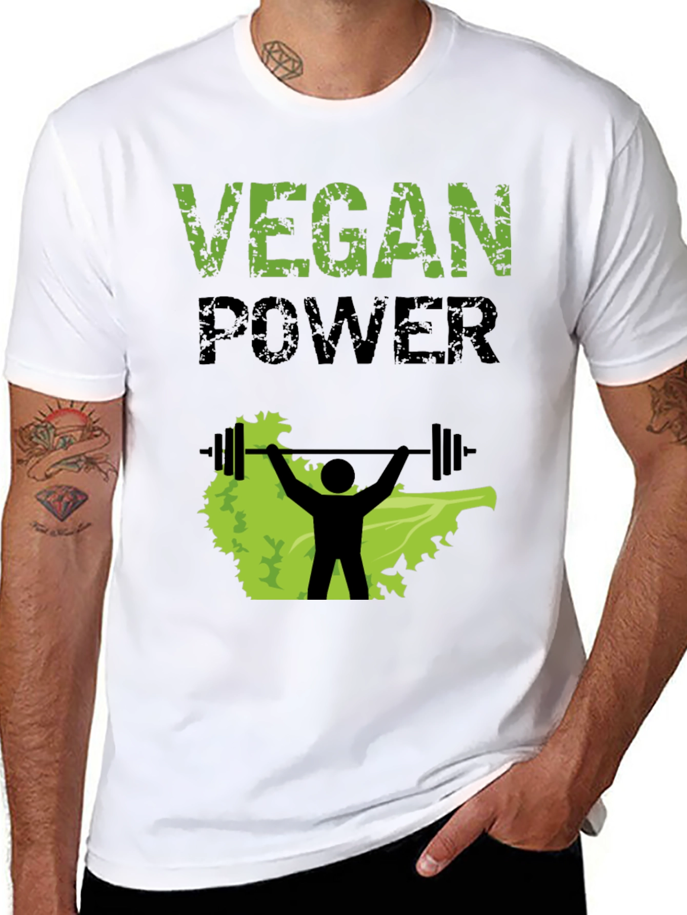 Vegan Power T-Shirt - Weightlifting Plant Based
