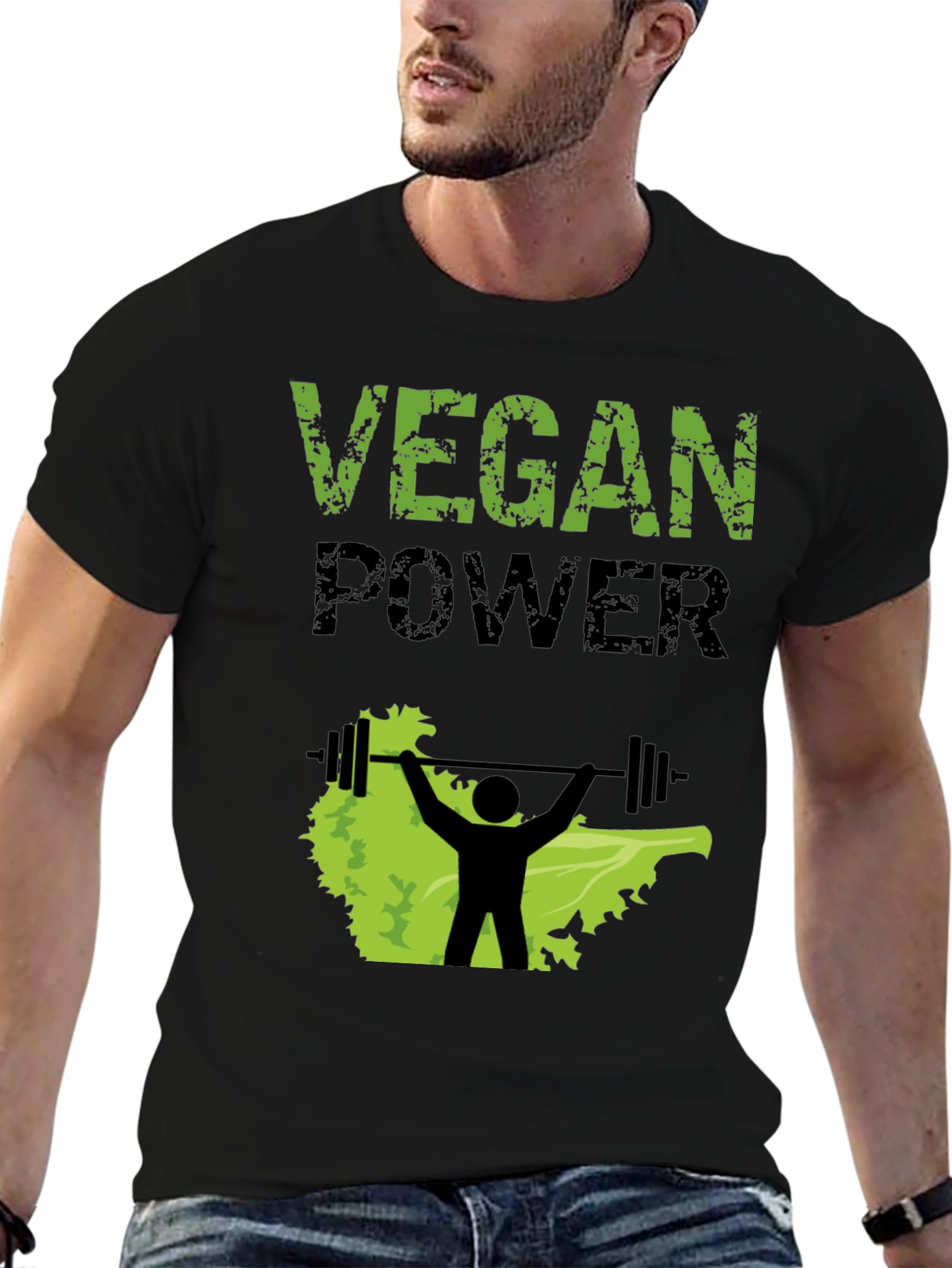 Vegan Power T-Shirt - Weightlifting Plant Based