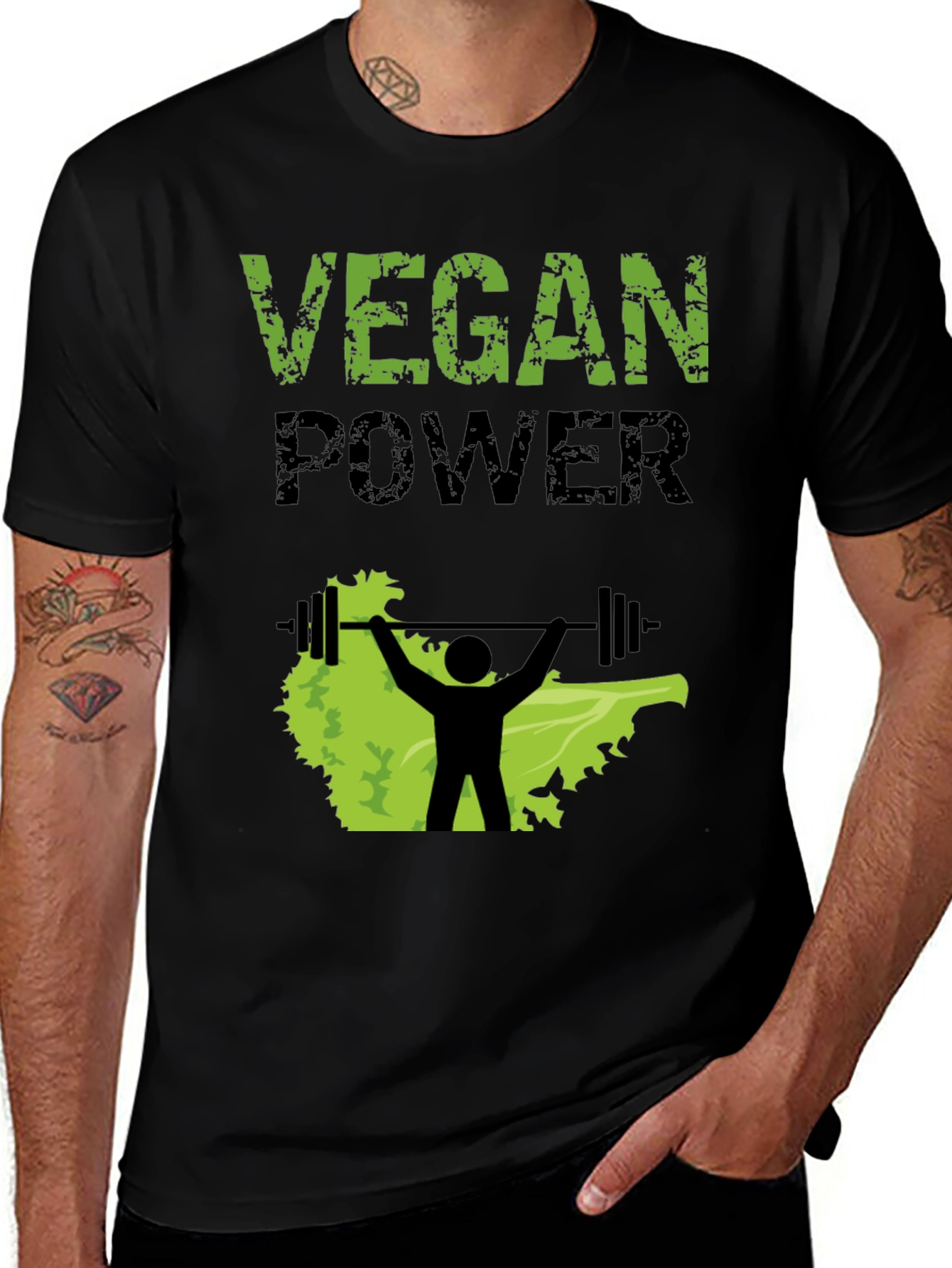 Vegan Power T-Shirt - Weightlifting Plant Based
