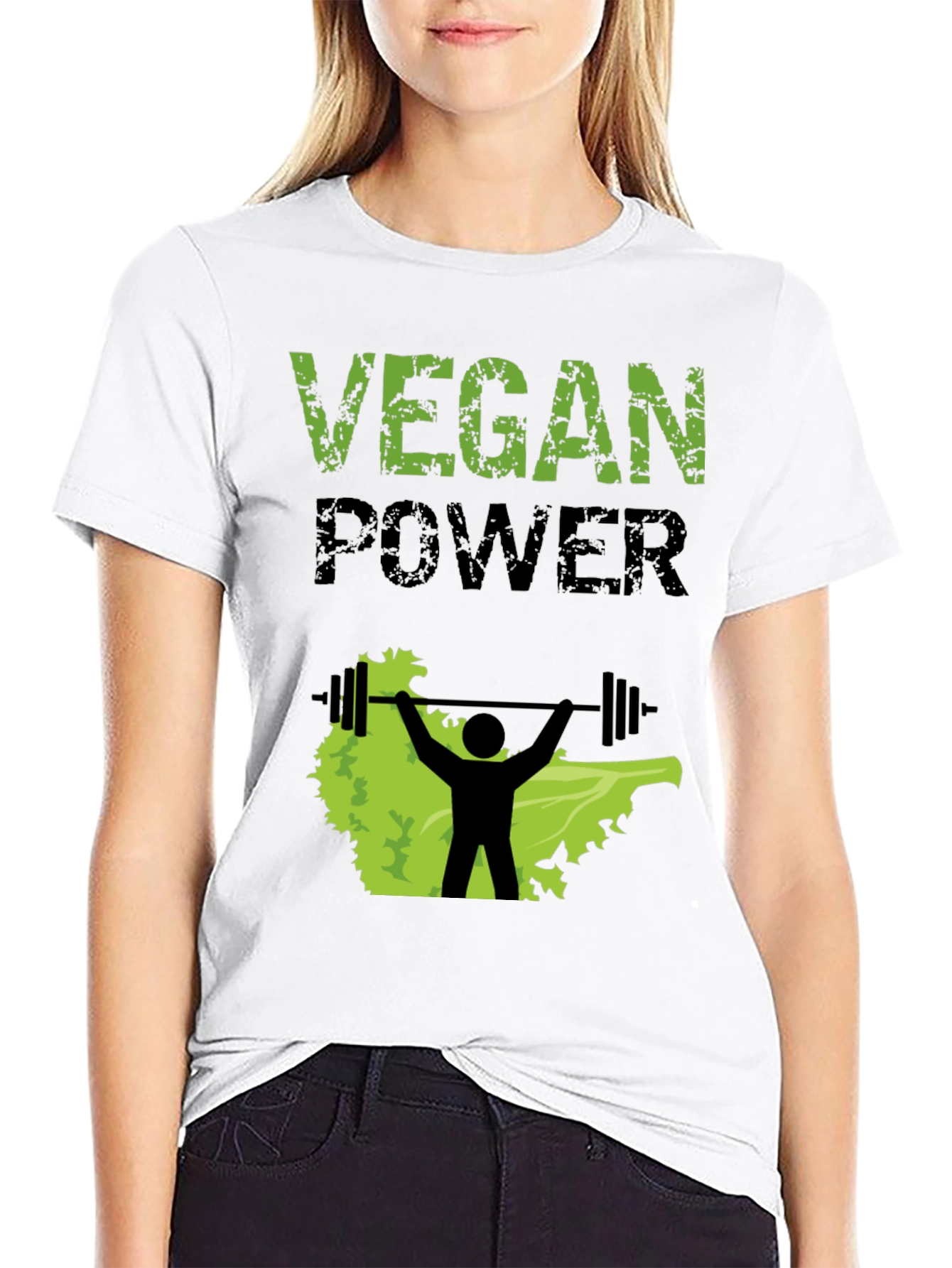 Vegan Power T-Shirt - Weightlifting Plant Based
