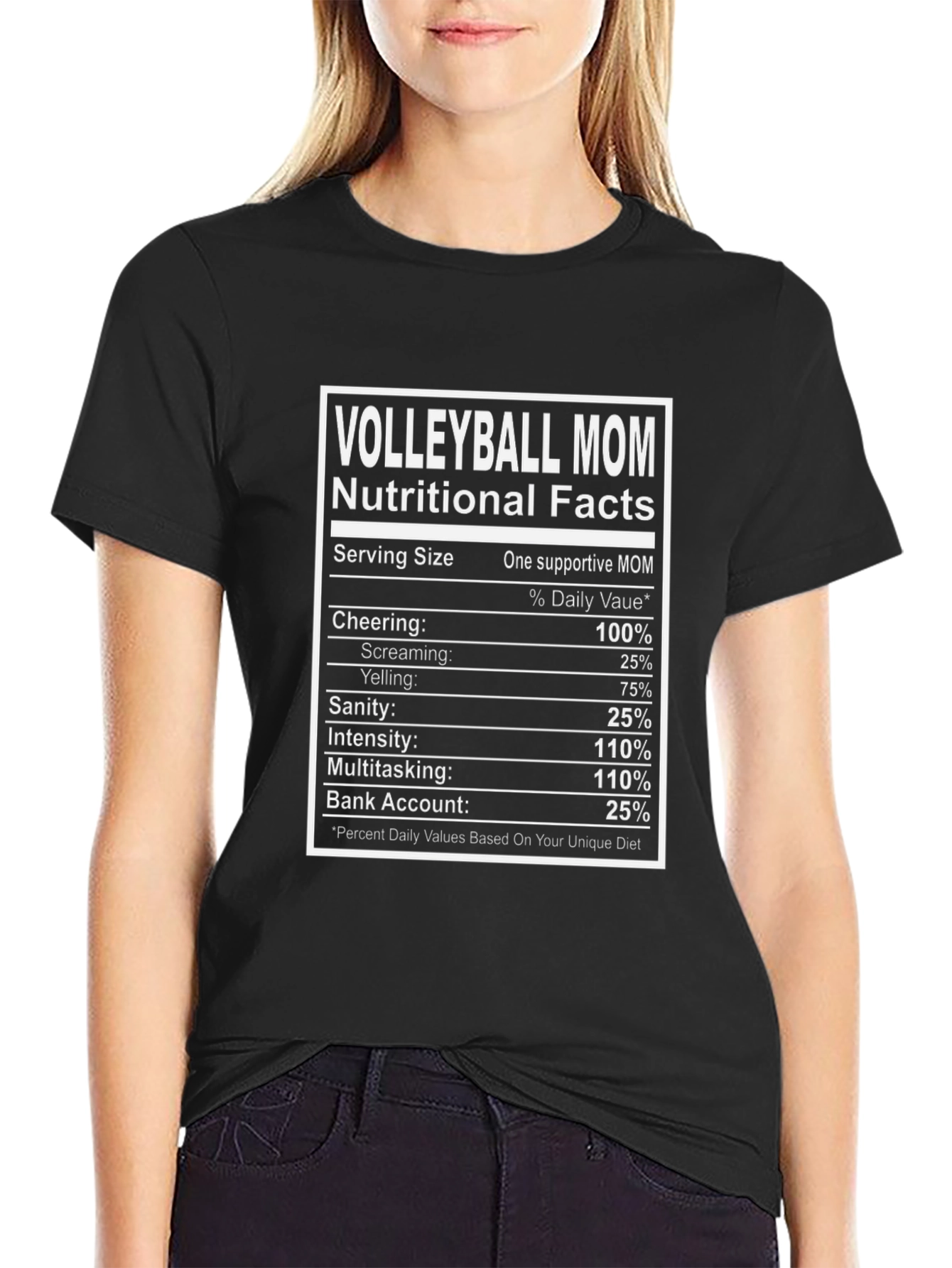 Volleyball Mom Nutritional Facts T-Shirt