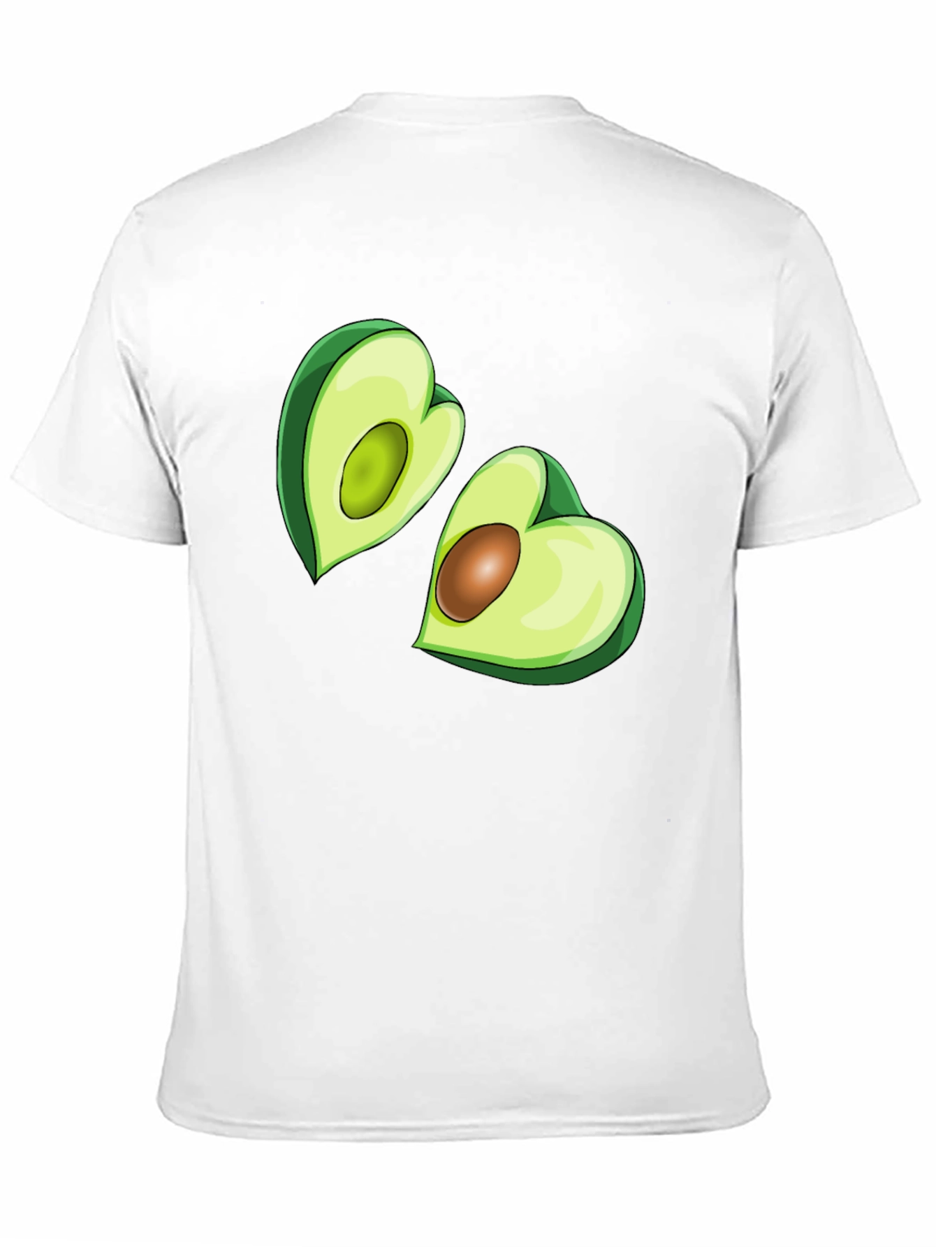 Avocado Heart Graphic Tee - Black Casual T-Shirt
