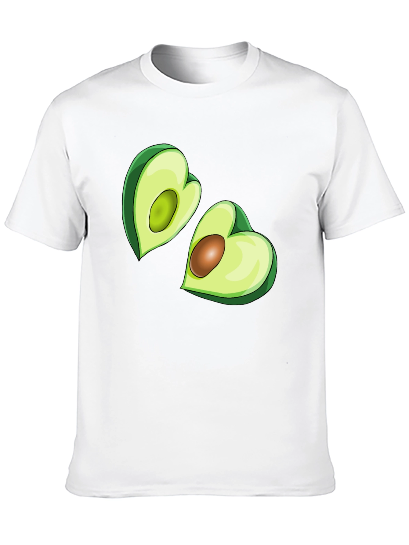 Avocado Heart Graphic Tee - Black Casual T-Shirt