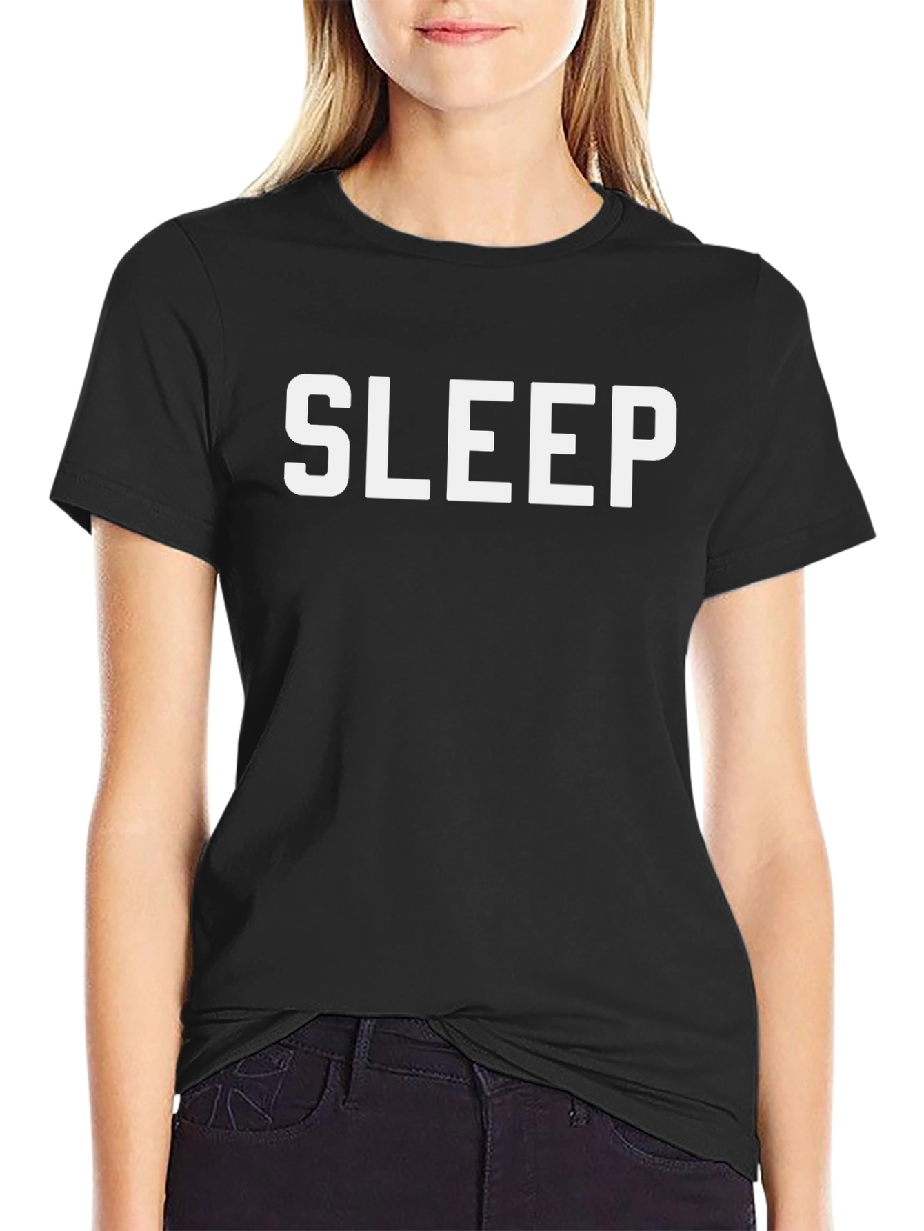 Sleep Graphic Tee - Mens Black Crewneck T-Shirt