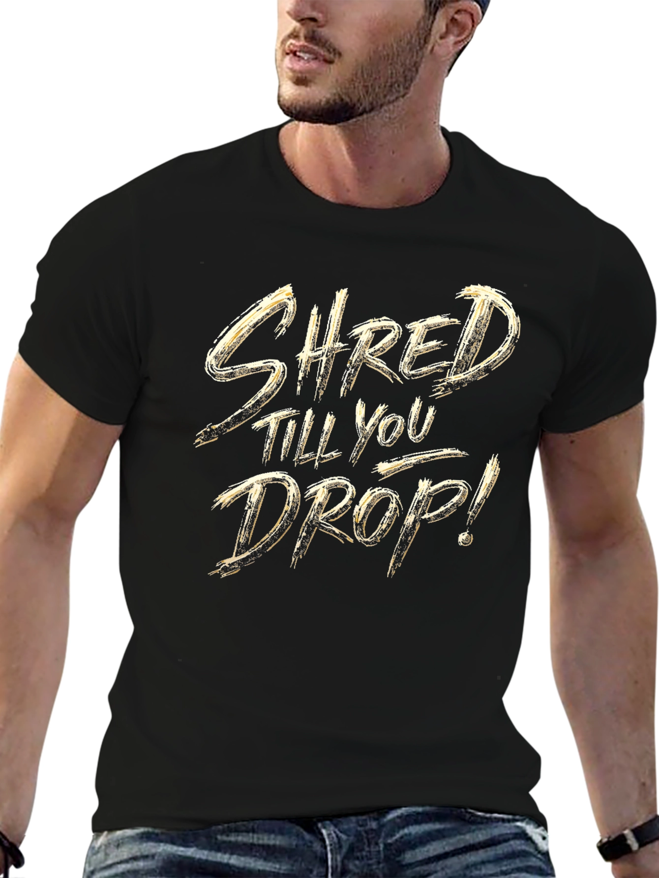 Shred Till You Drop Black Graphic Tee